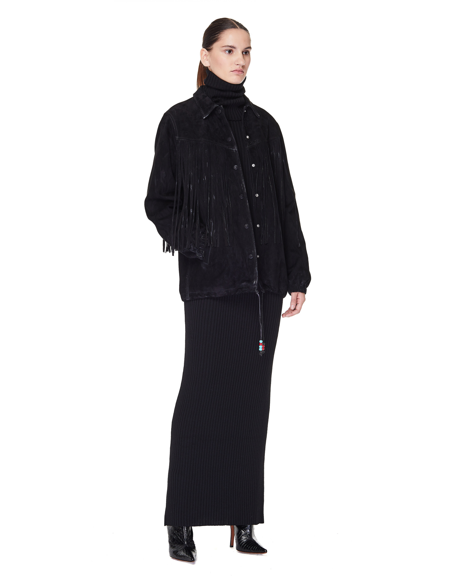 Golden Goose Black Suede Fringe Ayumi Jacket