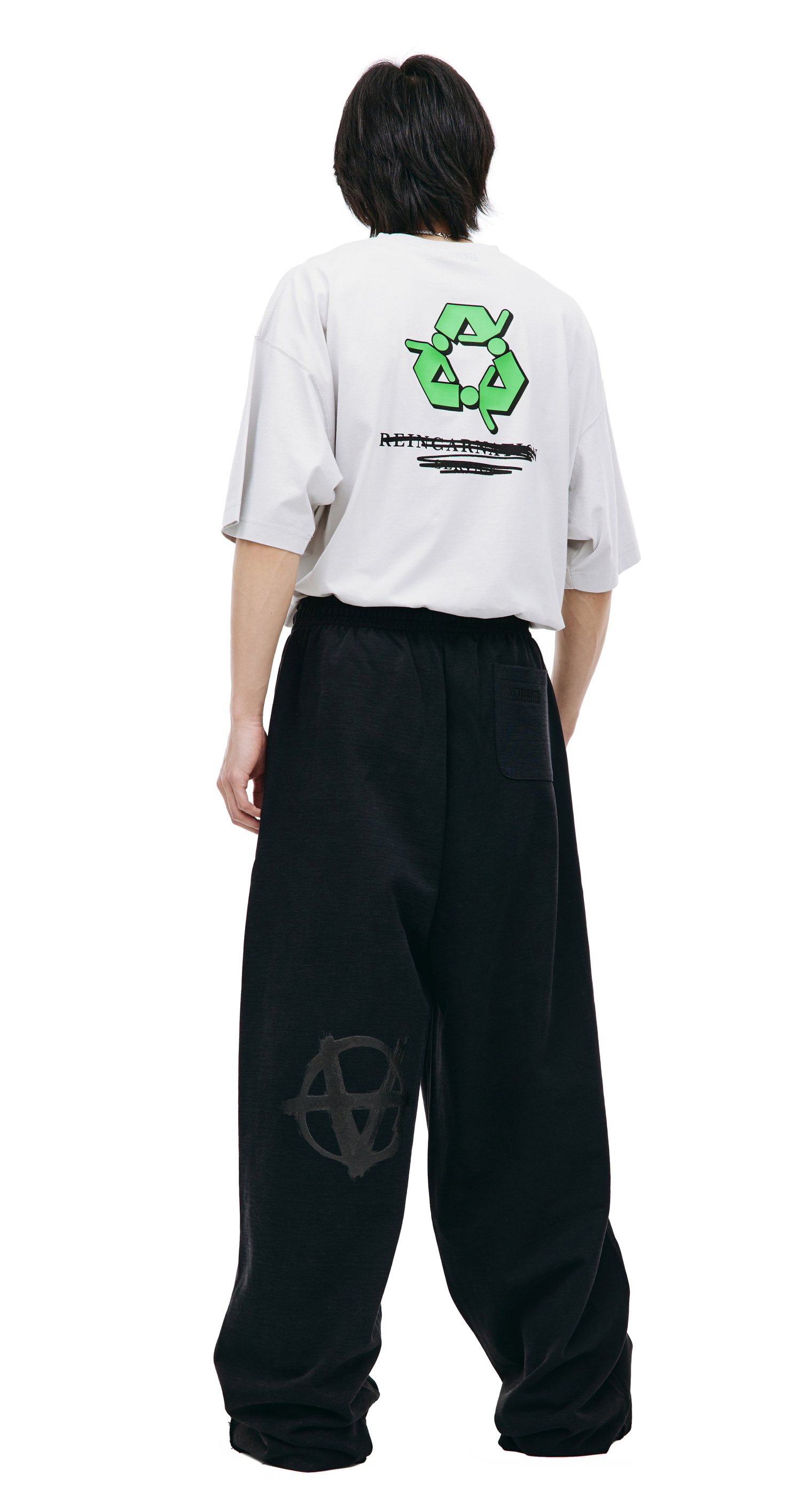 VETEMENTS Широкие брюки с принтом Анархия