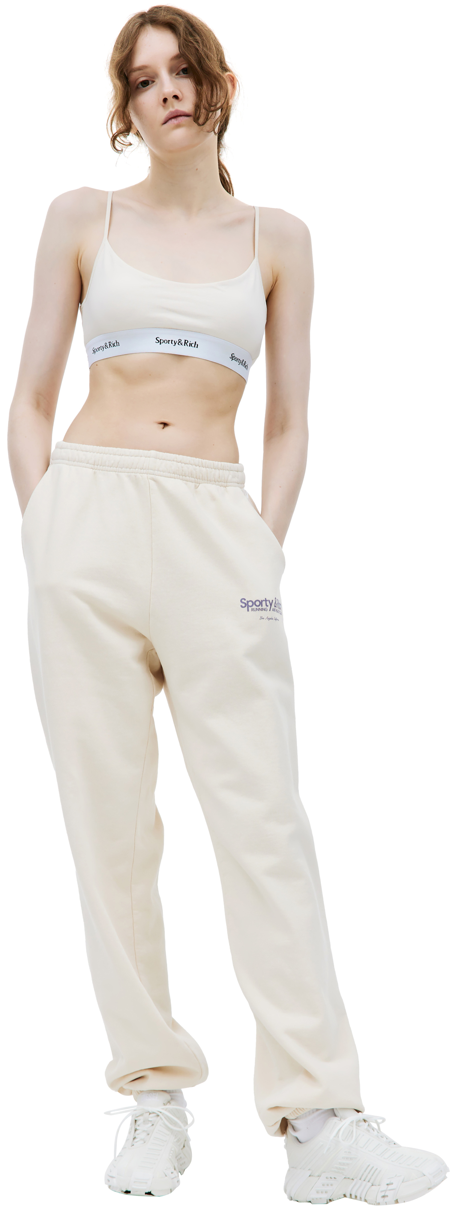 SPORTY & RICH Beige Club sweatpants