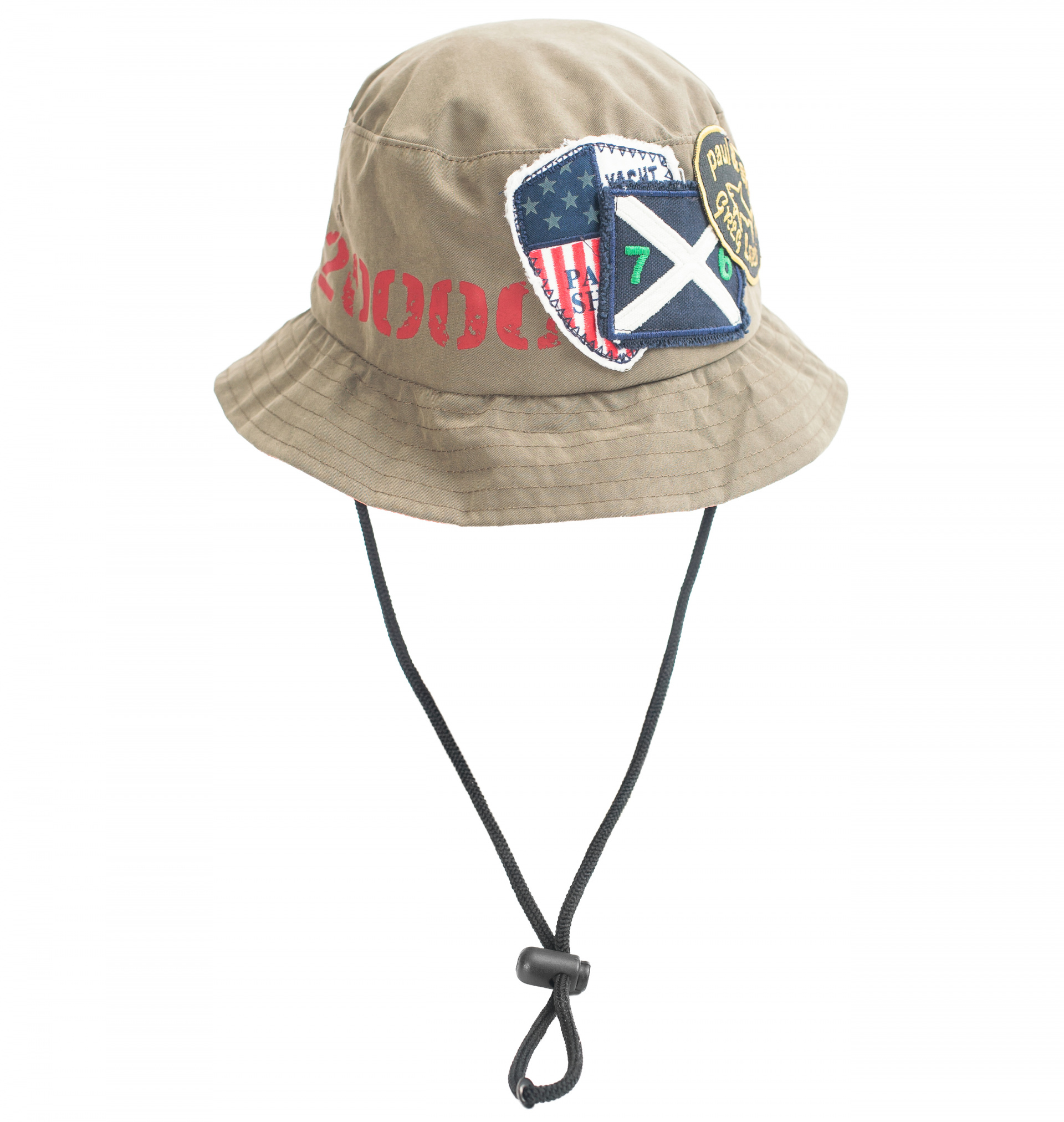 Greg Lauren men green hat with patches 