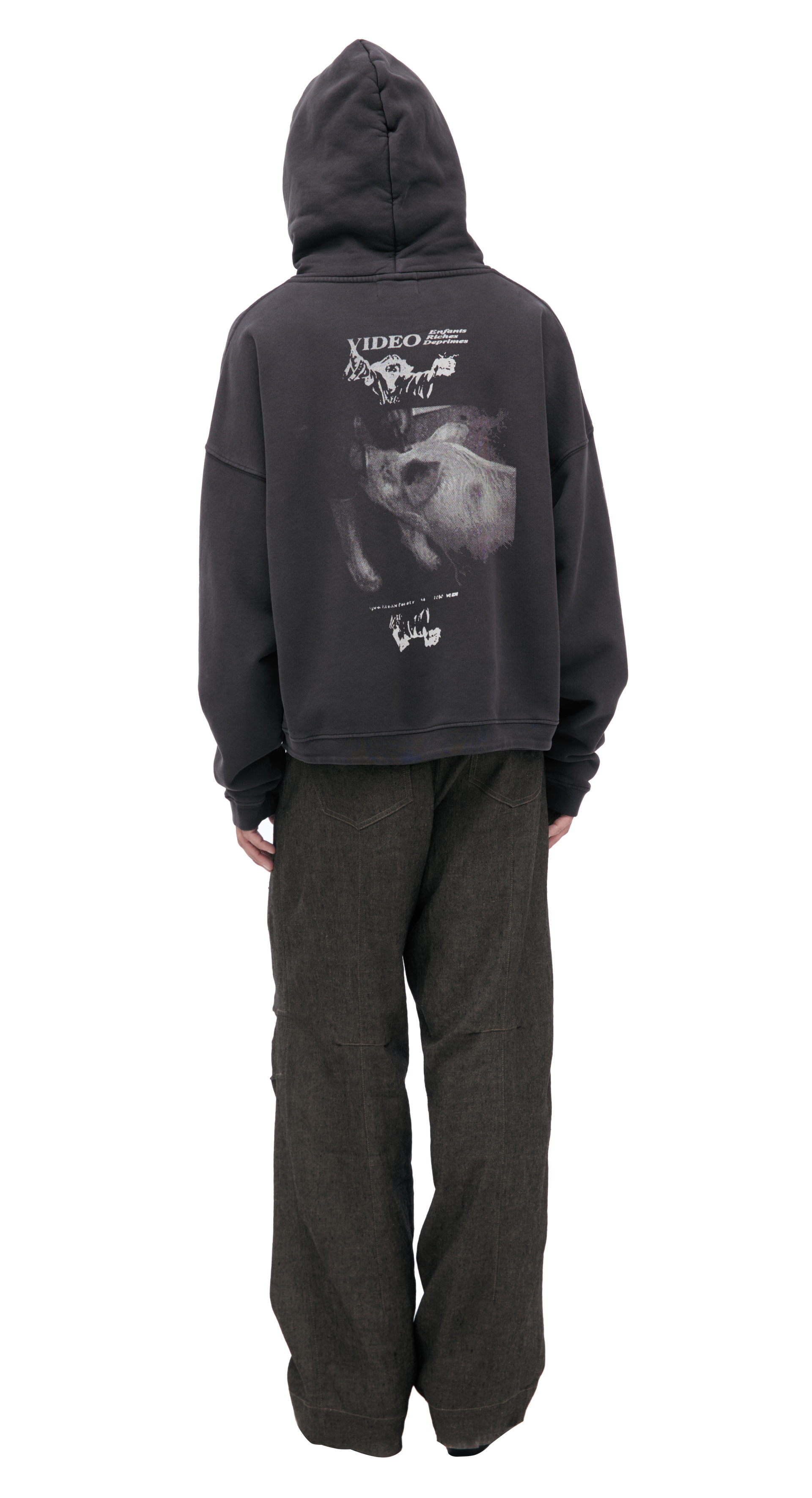 Enfants Riches Déprimés Dark grey hoodie with print