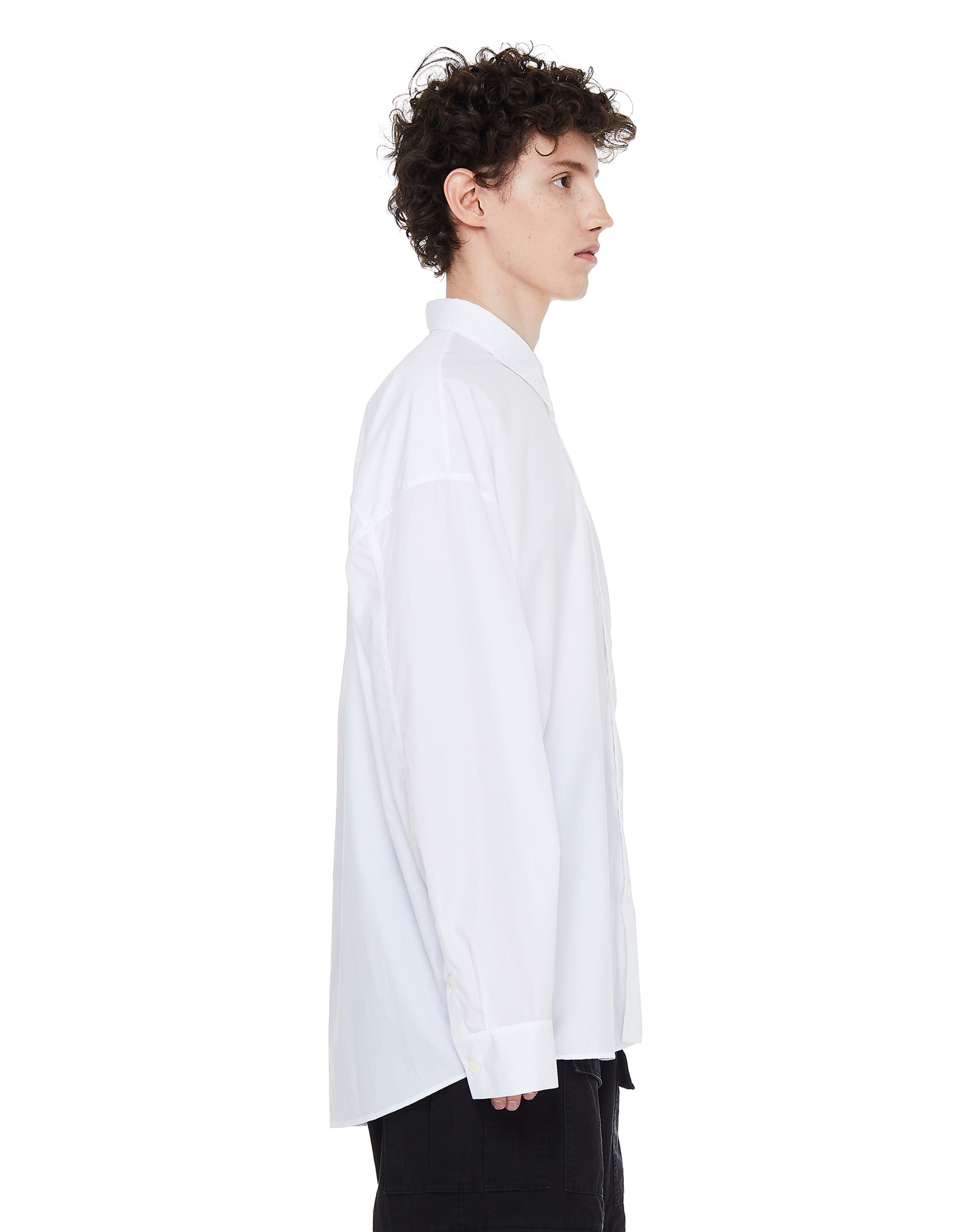 Ann Demeulemeester White Chest Pocket Shirt