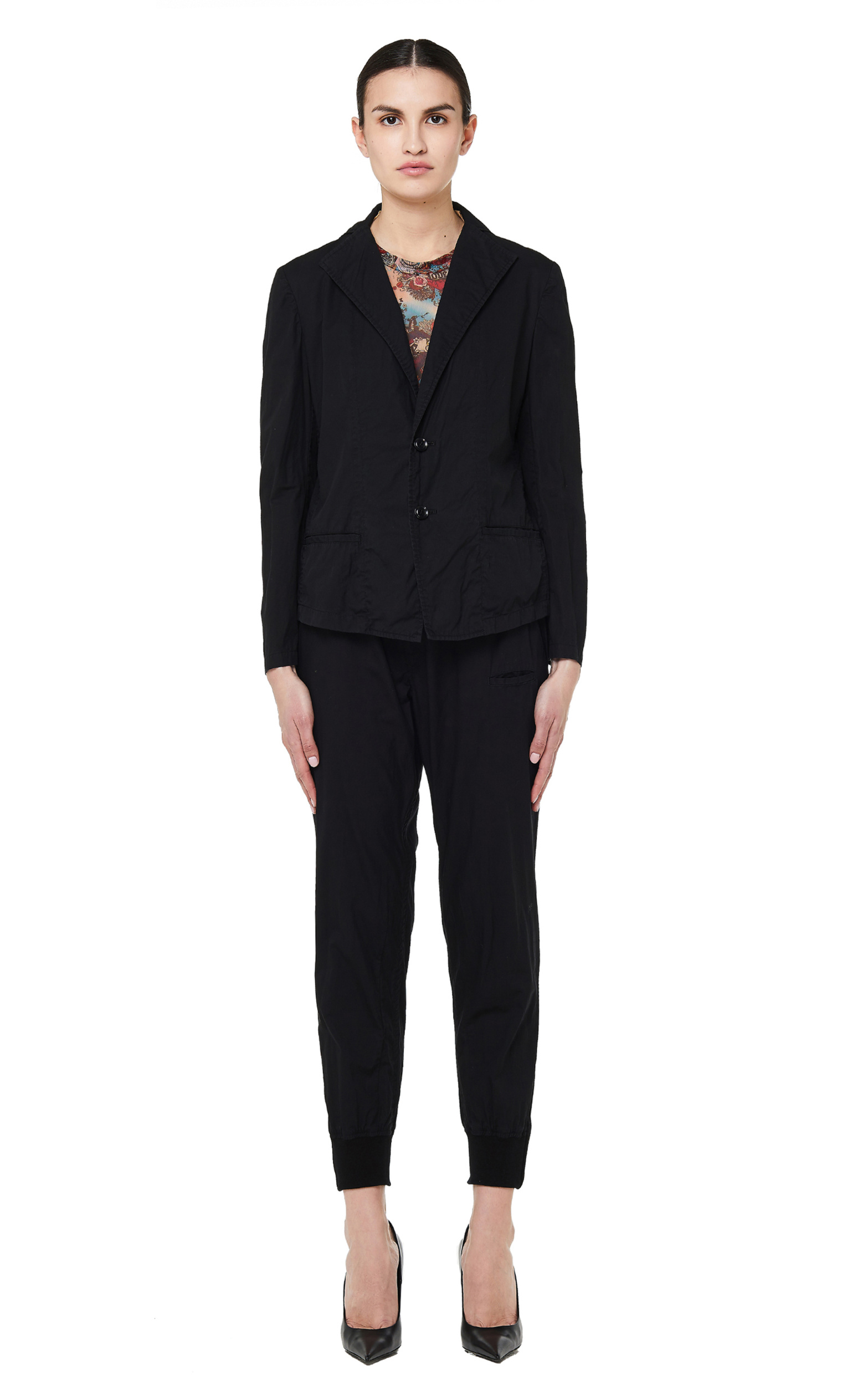 Y\'s Black Cotton Trousers