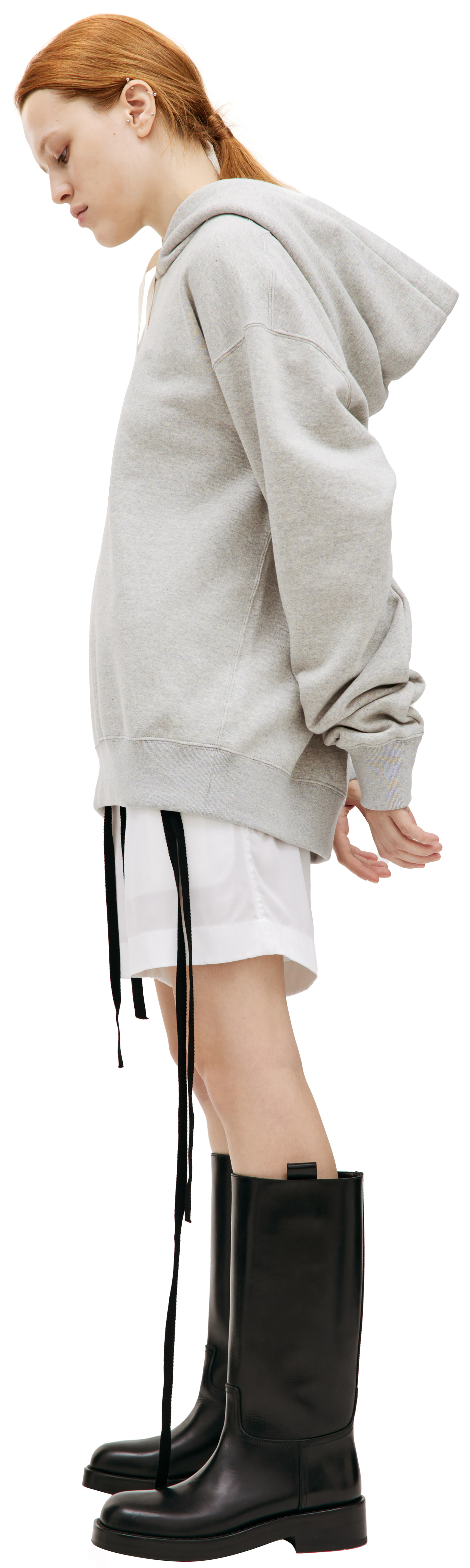 Jil Sander Logo printed hoodie
