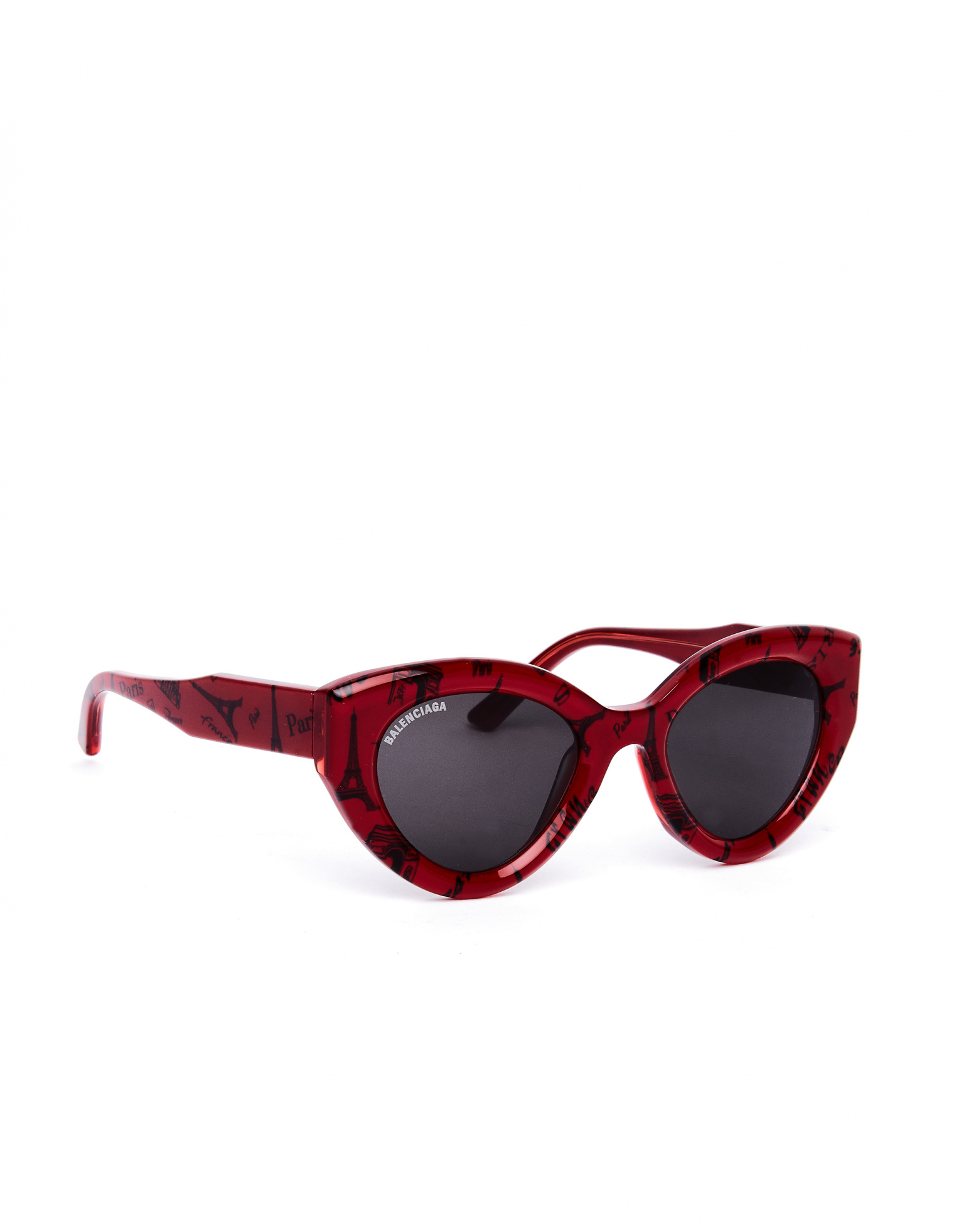 Balenciaga Красные очки с принтом Paris