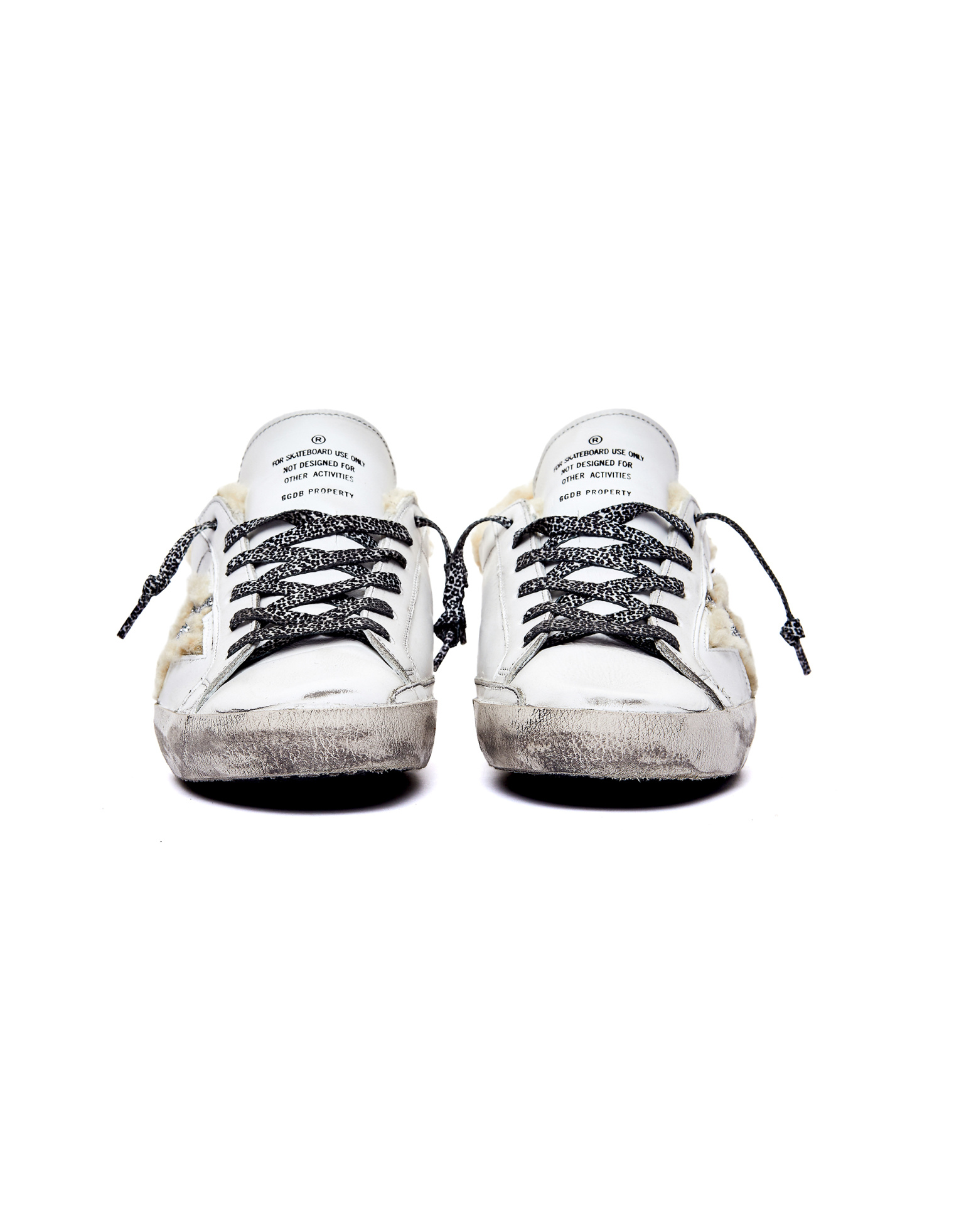 Golden Goose Кожаные кеды Superstar с овчиной