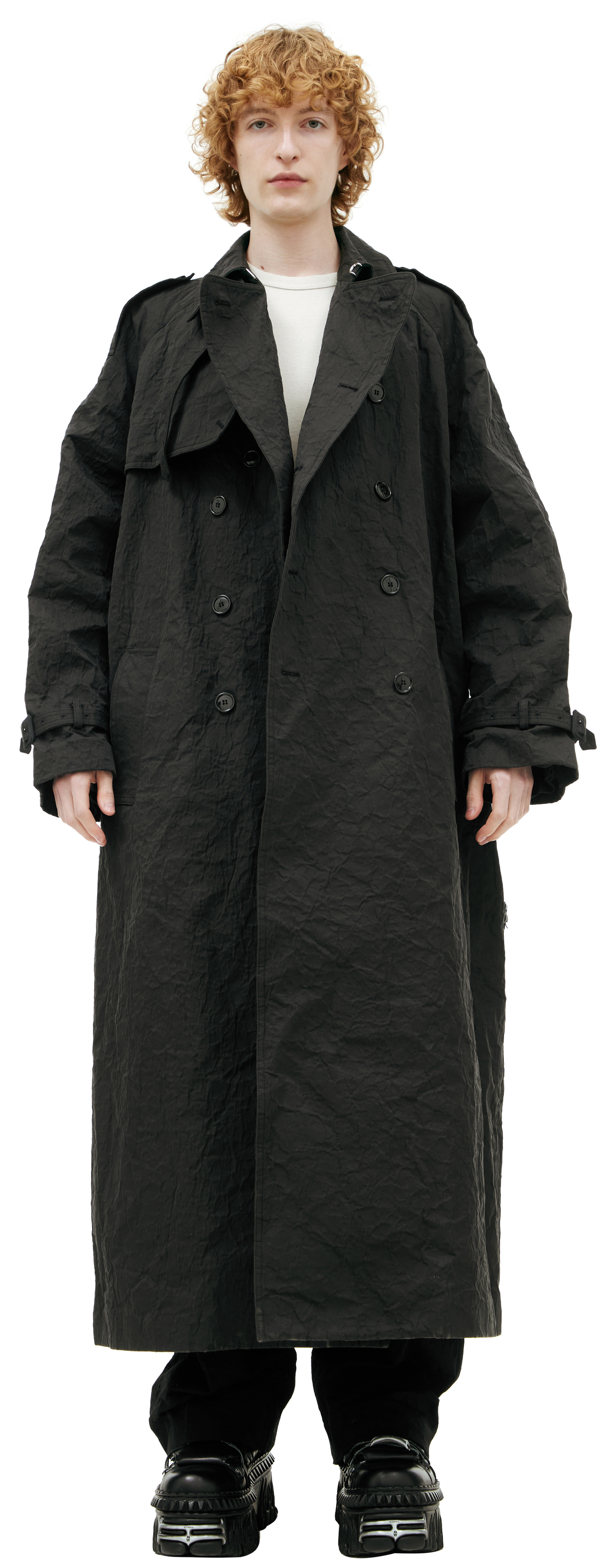 VETEMENTS Double-breasted trench coat with belt