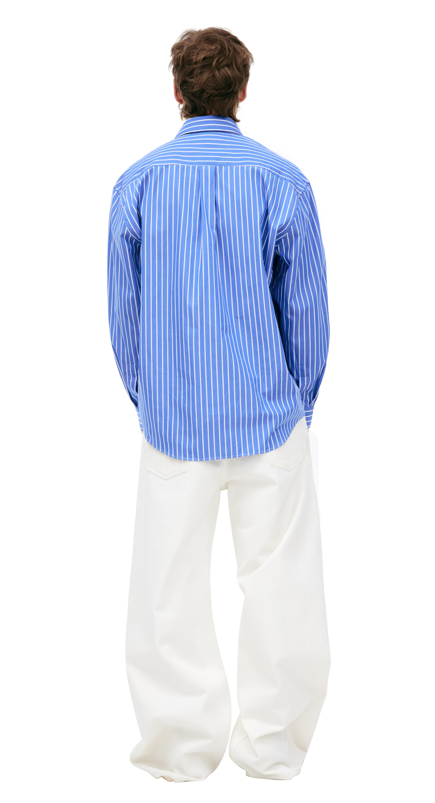 SPORTY & RICH Blue striped shirt