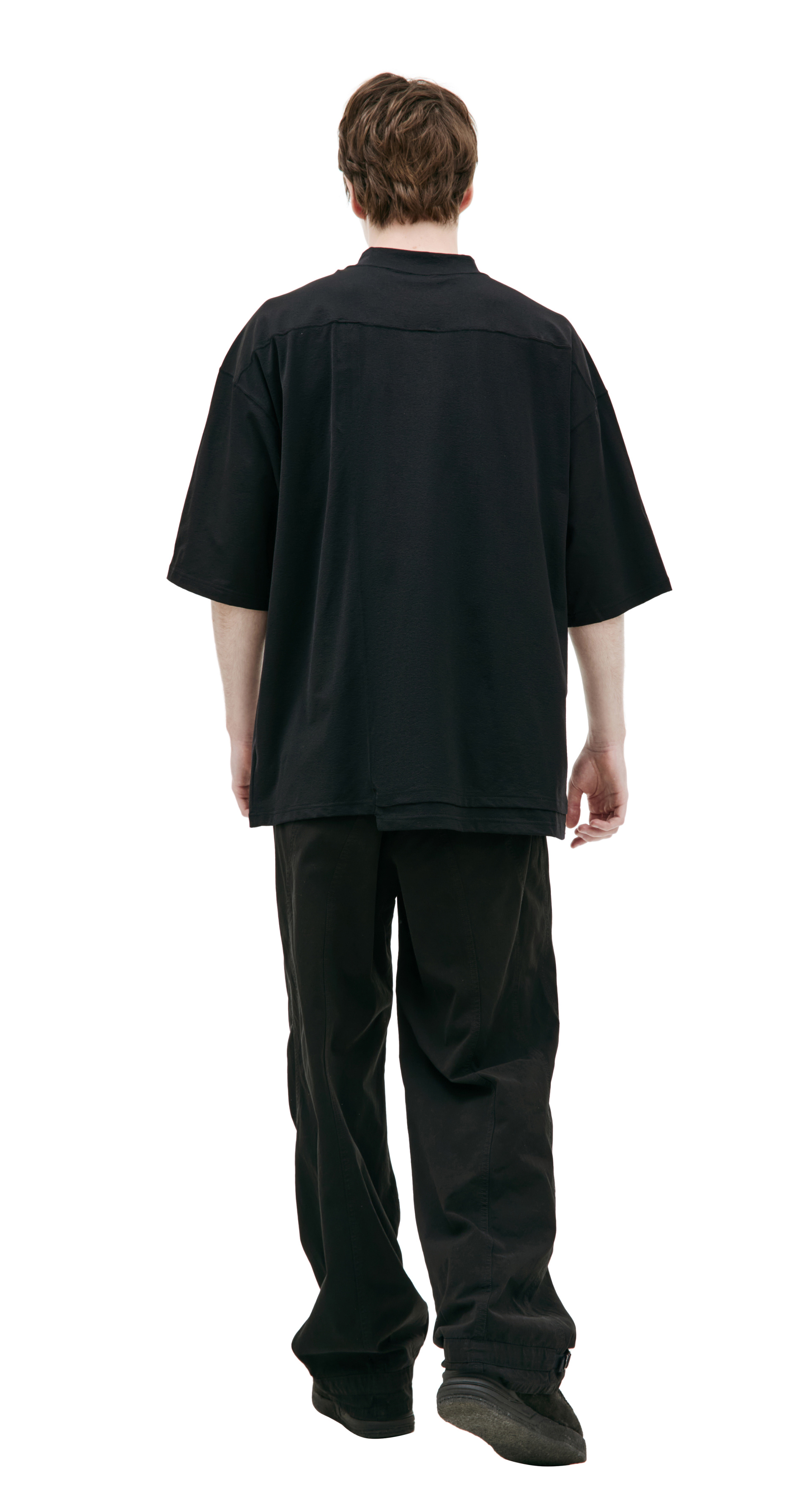 The Viridi-Anne Black asymmetrical t-shirt