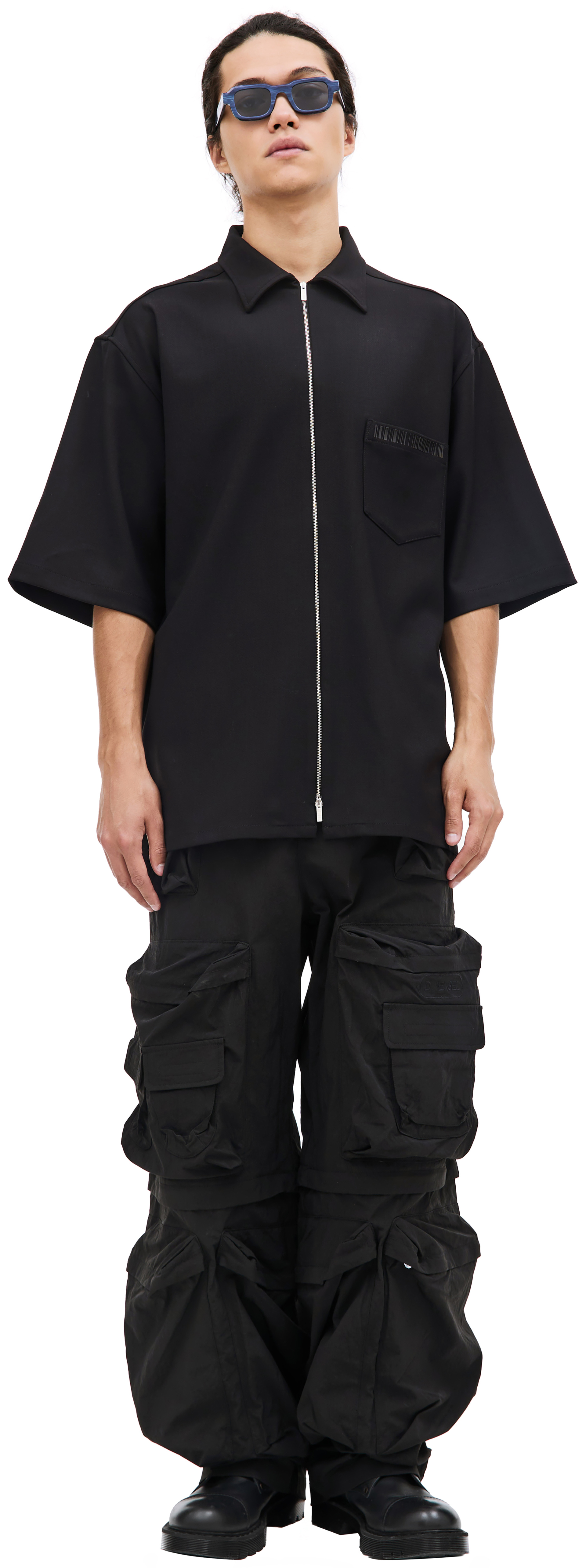 VTMNTS Zip-up short sleeve shirt
