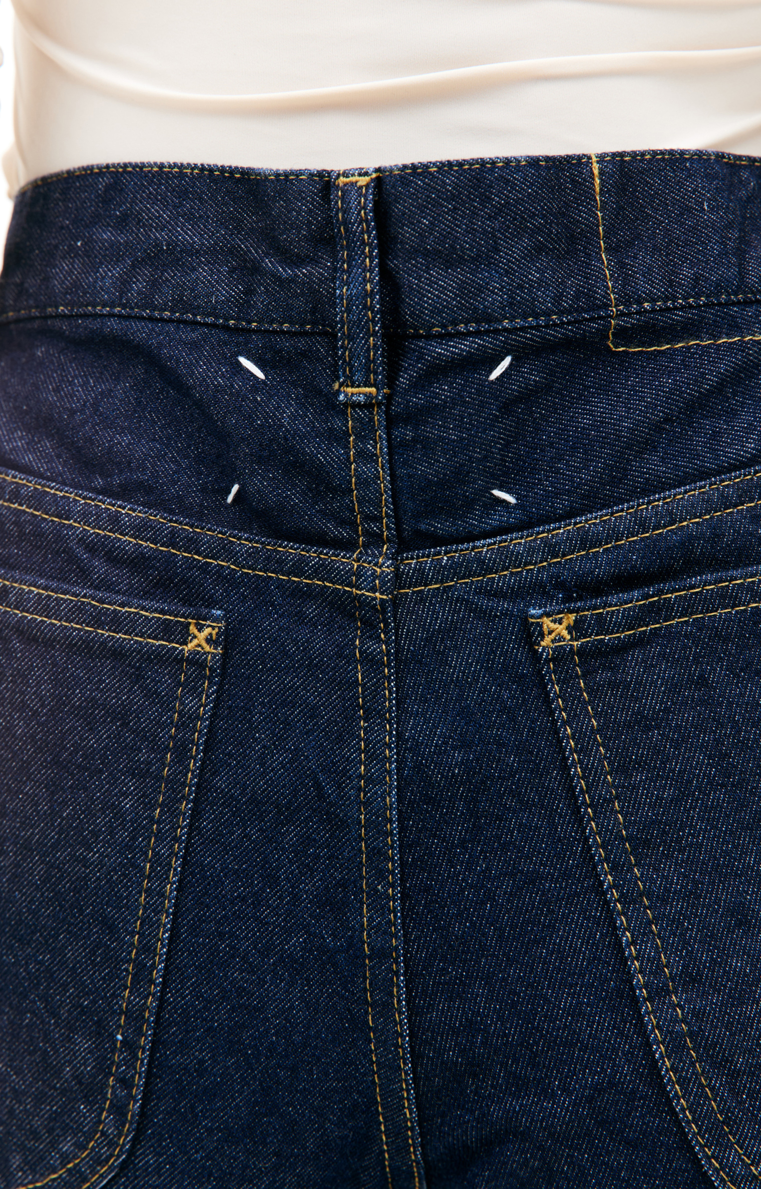 Maison Margiela Прямые джинсы с контрастной строчкой