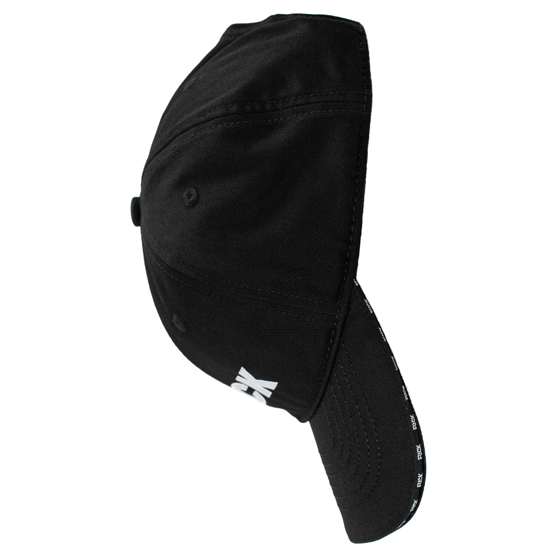 VETEMENTS Black Embroidered Fuck Cap