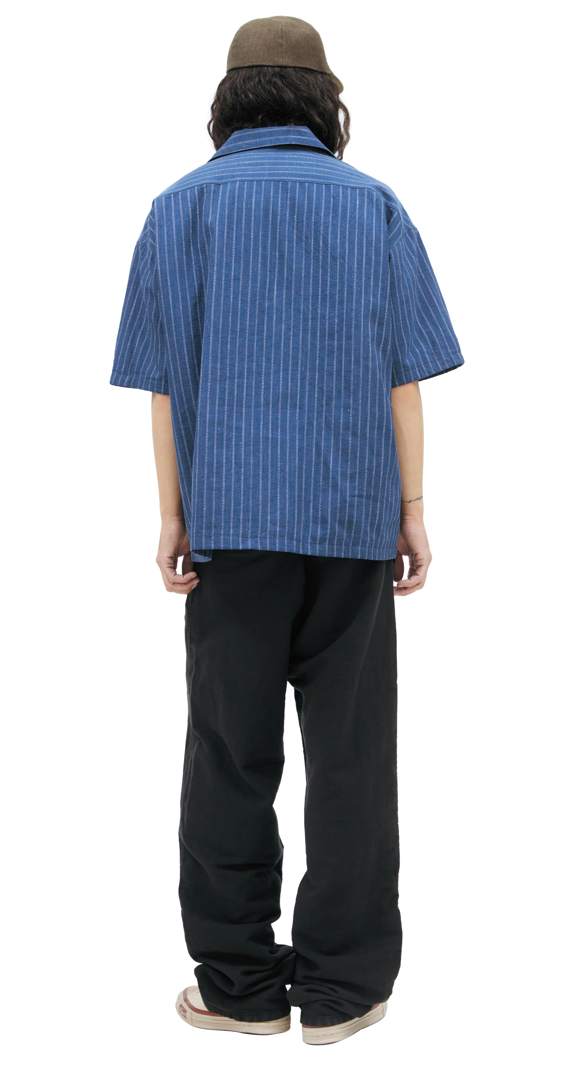 visvim Navy blue plaid shirt