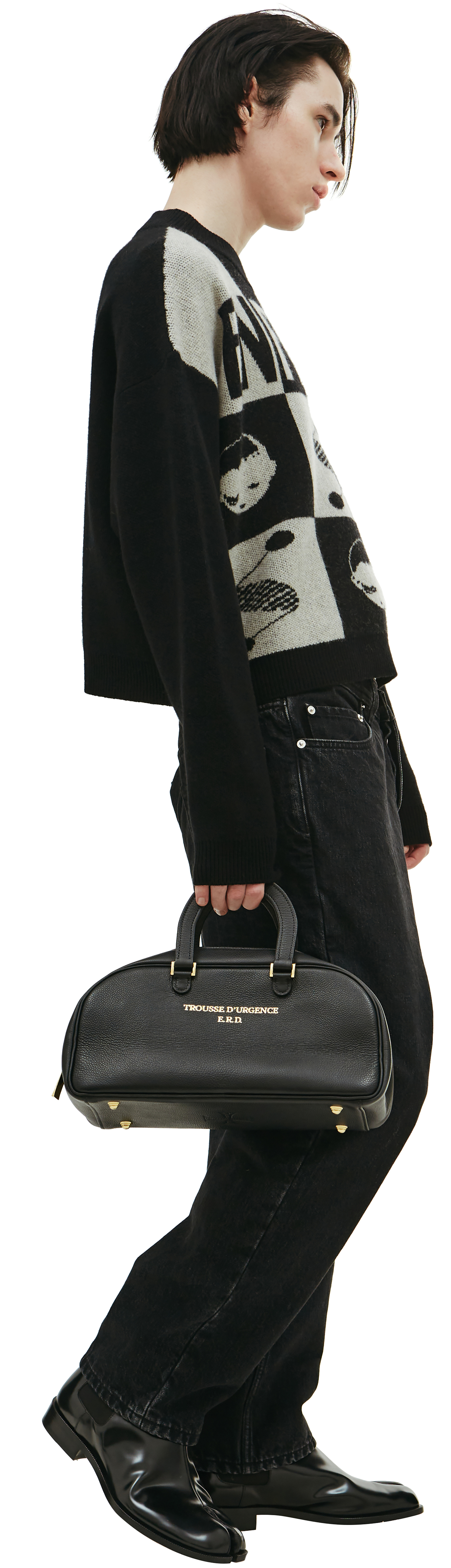 Enfants Riches Déprimés Logo check croped sweater