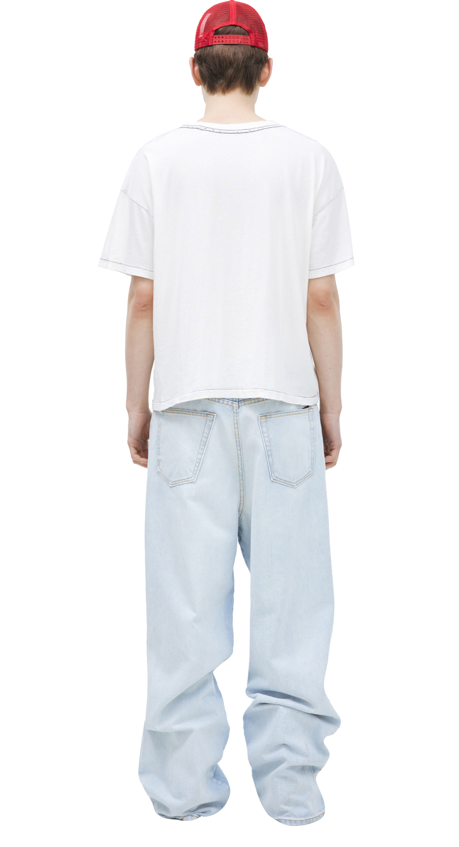 Buy RRR123 men white i love secret societies t-shirt for $555 
