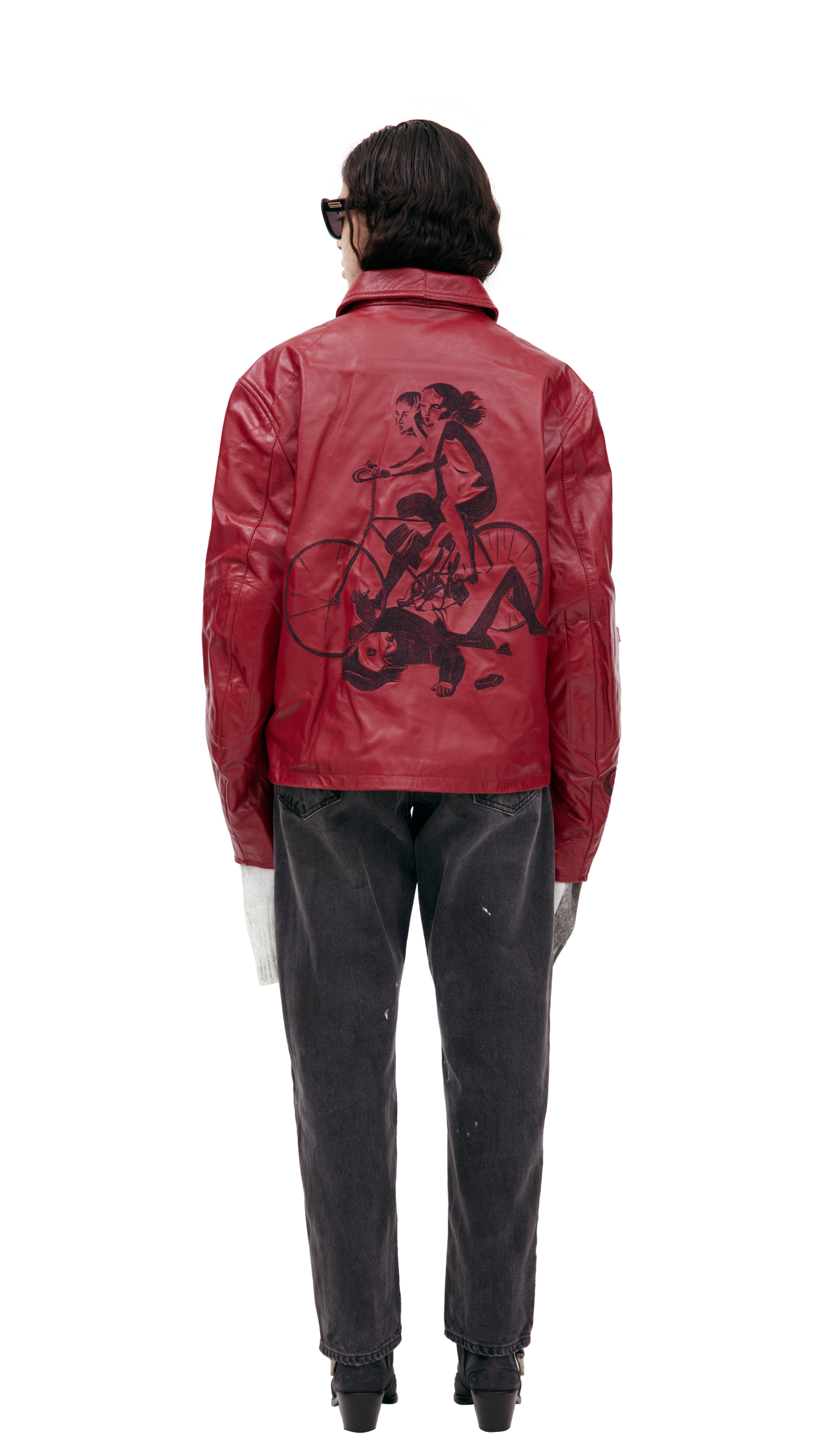 Enfants Riches Déprimés Red leather jacket