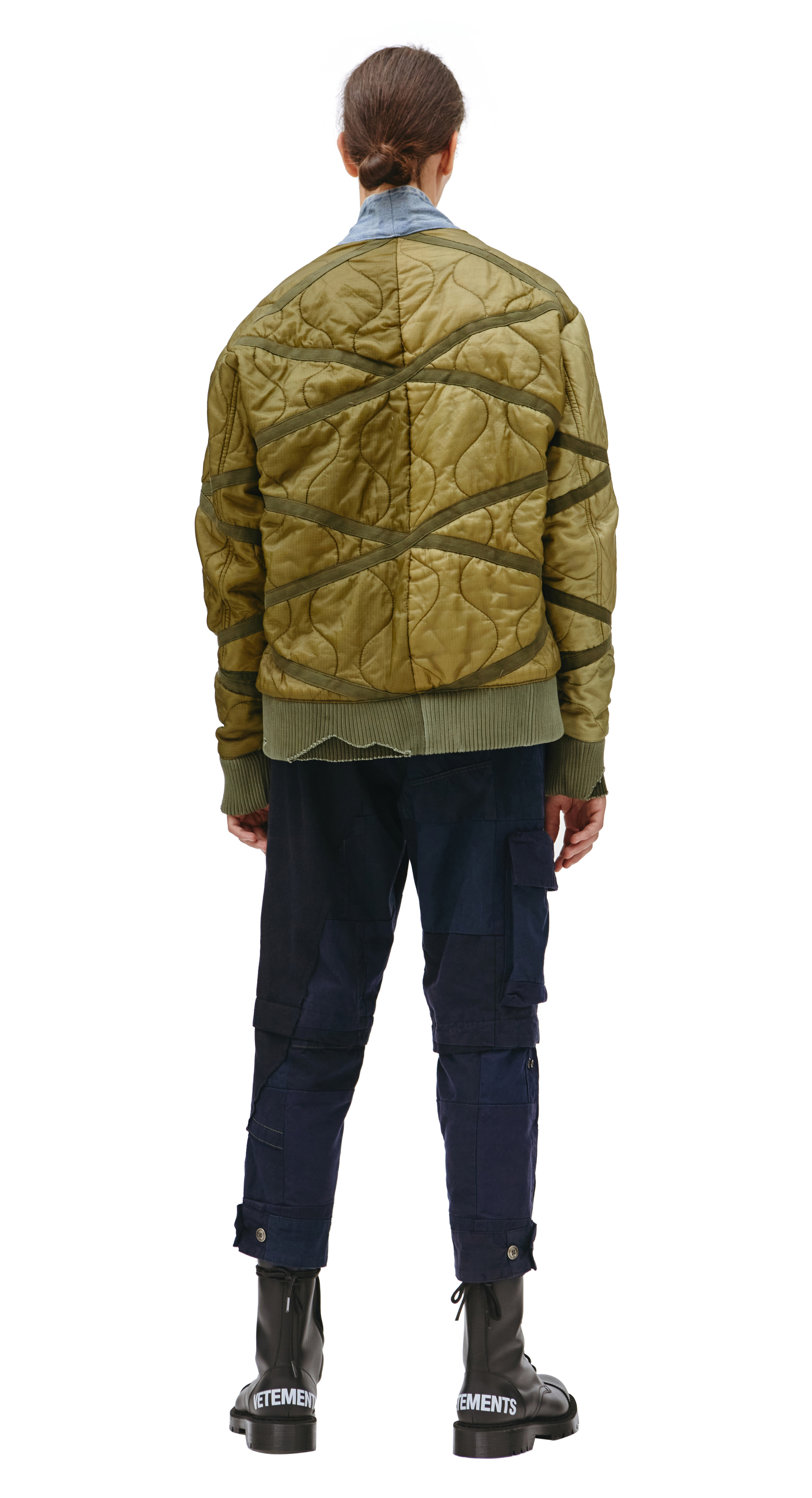 Greg Lauren Jacket with denim inserts