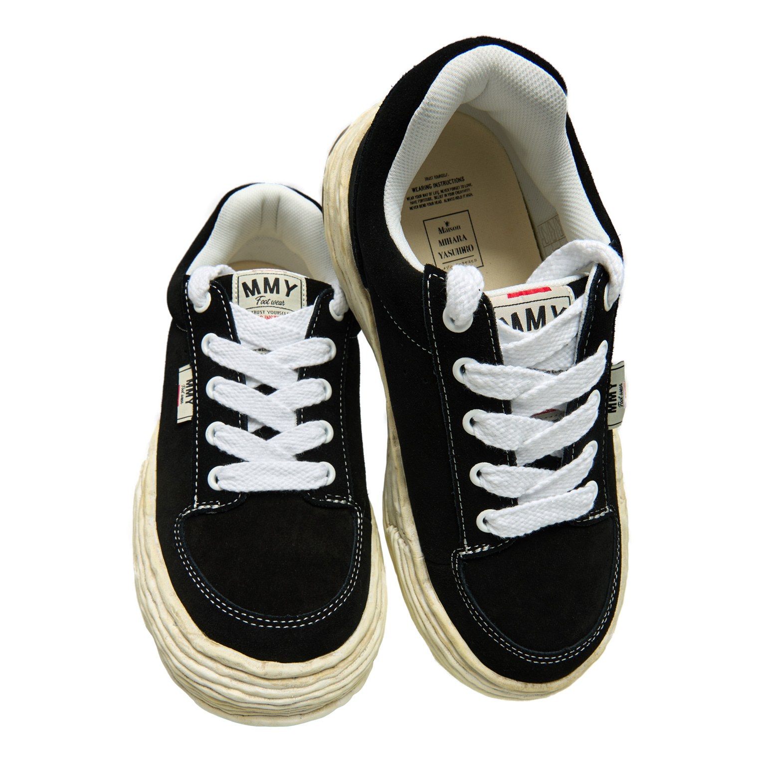 Buy Maison Mihara Yasuhiro women black oliver og sneakers for $645