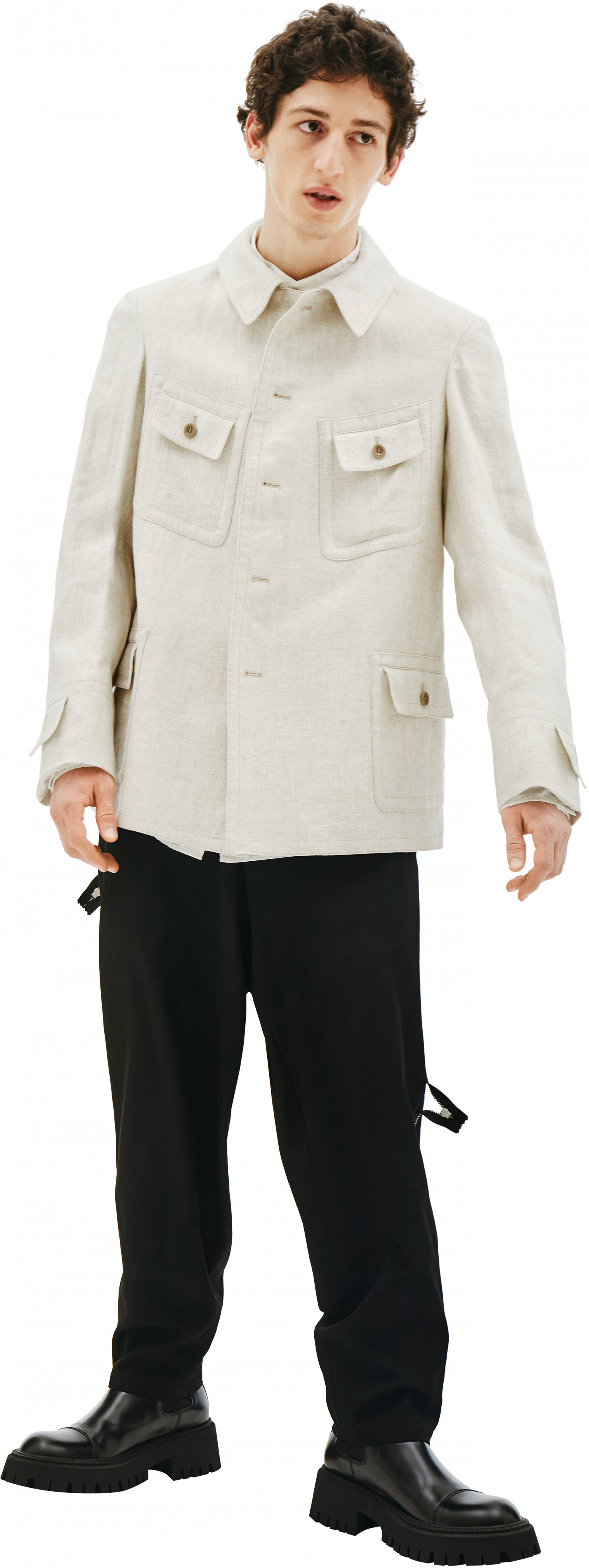 Maison Margiela Linen Jacket With Pockets