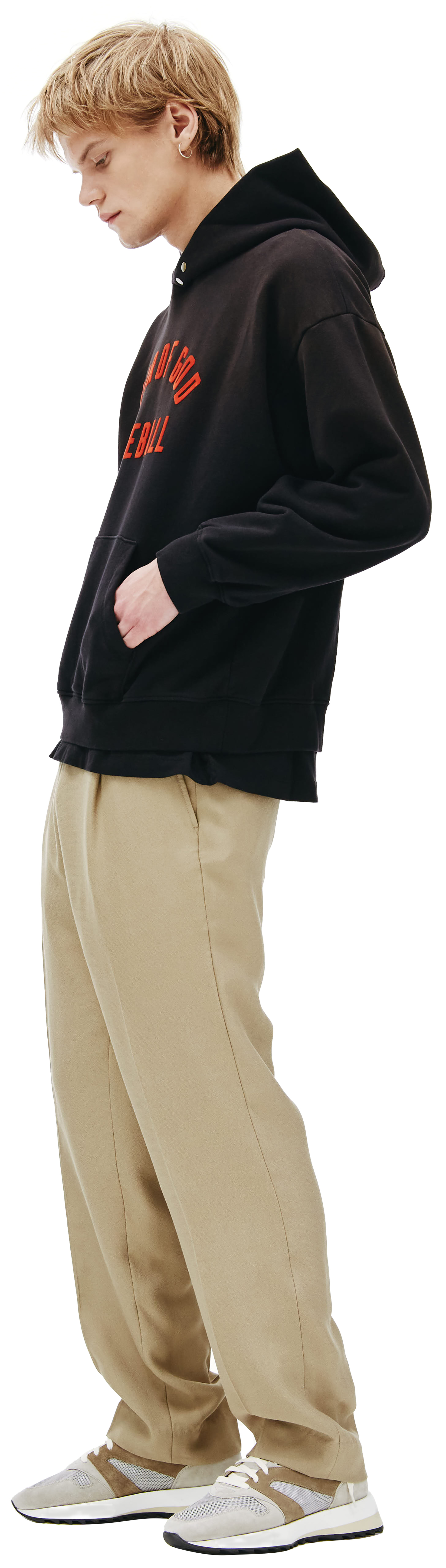 Fear of God Baseball Hoodie in Vintage Black