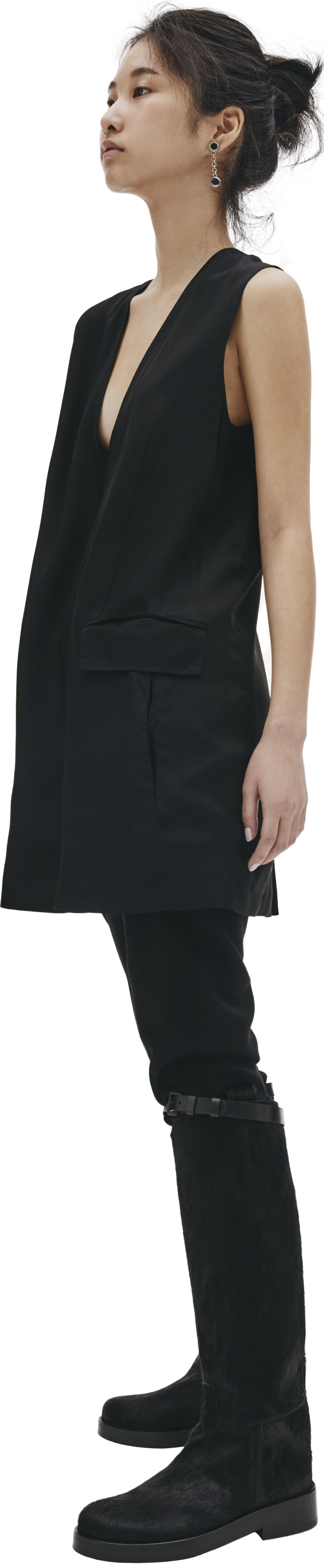 Ann Demeulemeester Black Viscose Top