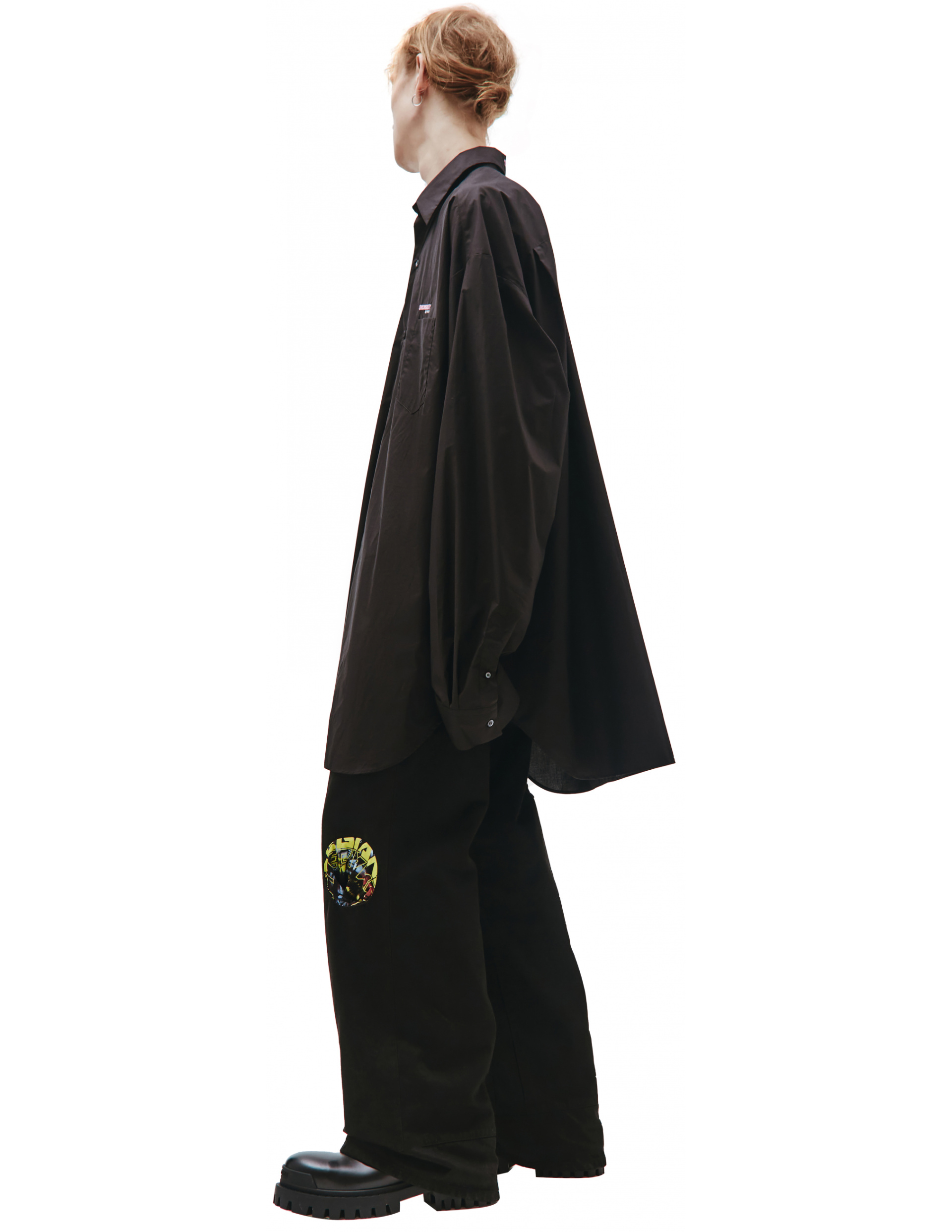 Raf Simons Black Oversize Synchronicity Shirt