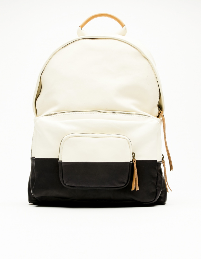 Officine Creative Leather two-tone backpack