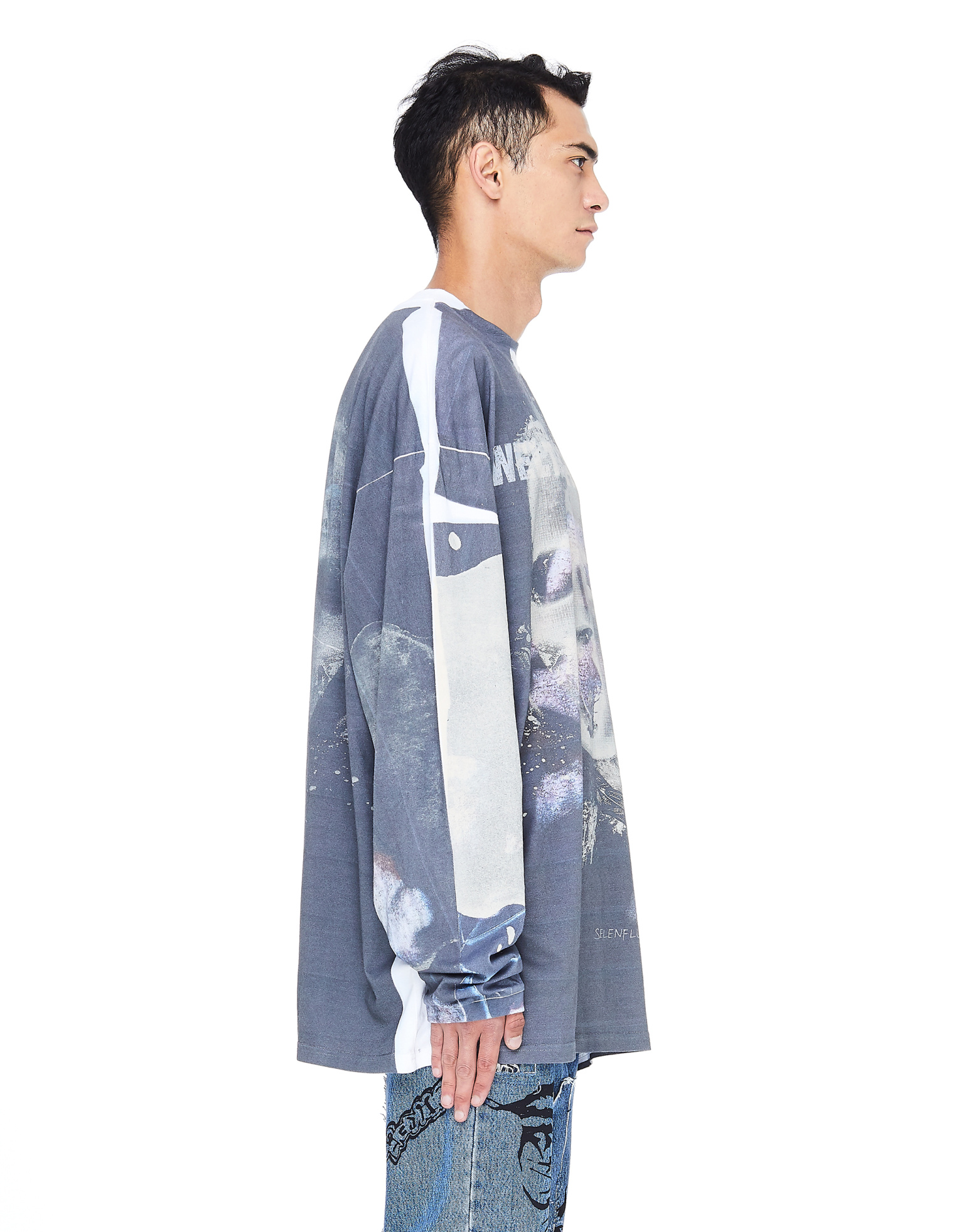 VETEMENTS Weltschmerz Cotton Top with Faded Print