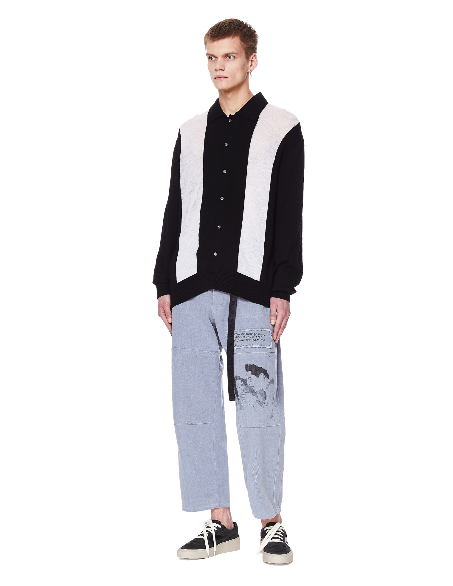 Enfants Riches Deprimes Loro Piana Black Cashmere Cardigan