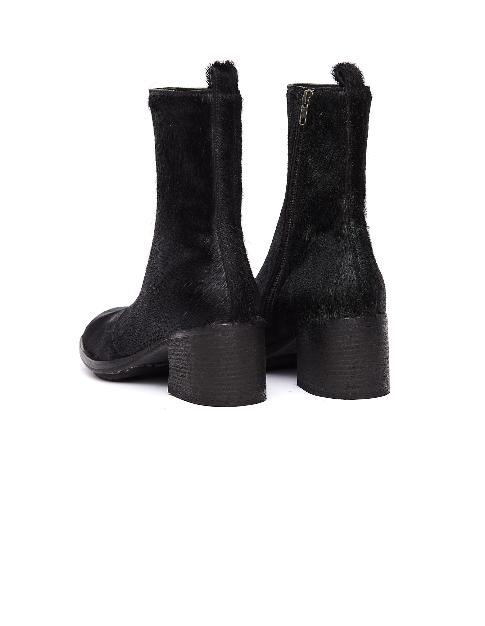 Ann Demeulemeester Pony Hair Ankle Boots