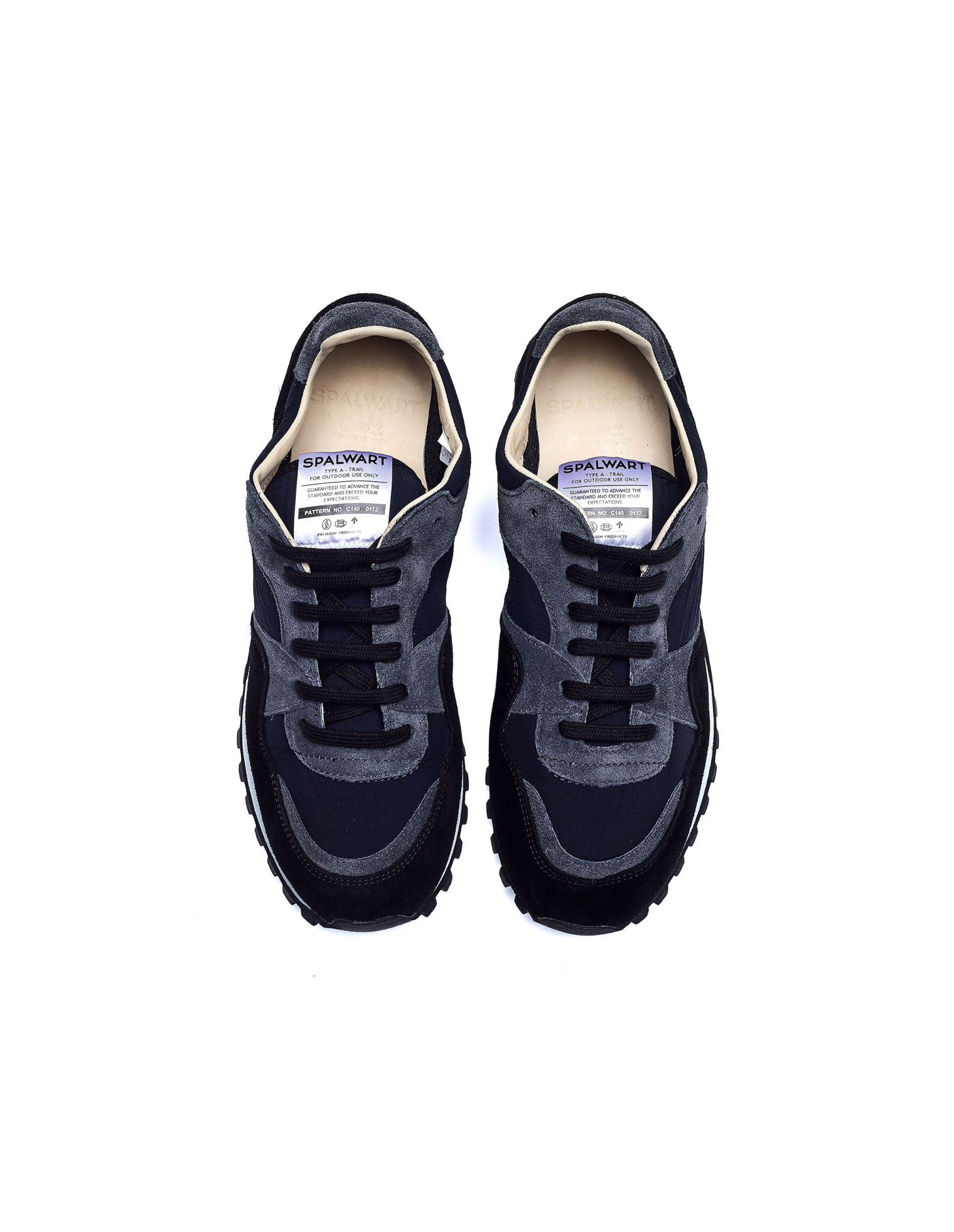 Spalwart Black & Grey Marathon Trail Low Sneakers