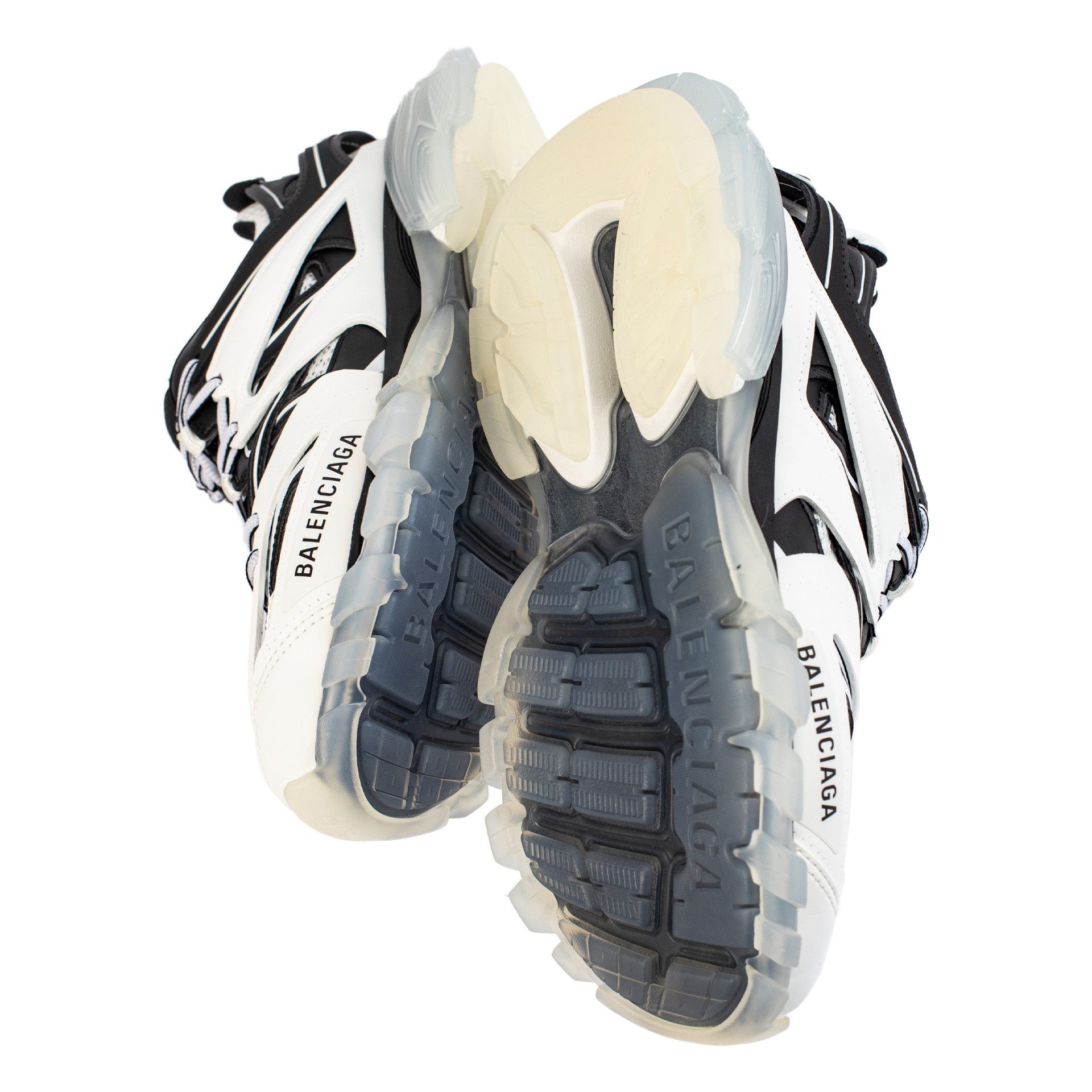 Balenciaga Black & White Track Sneakers