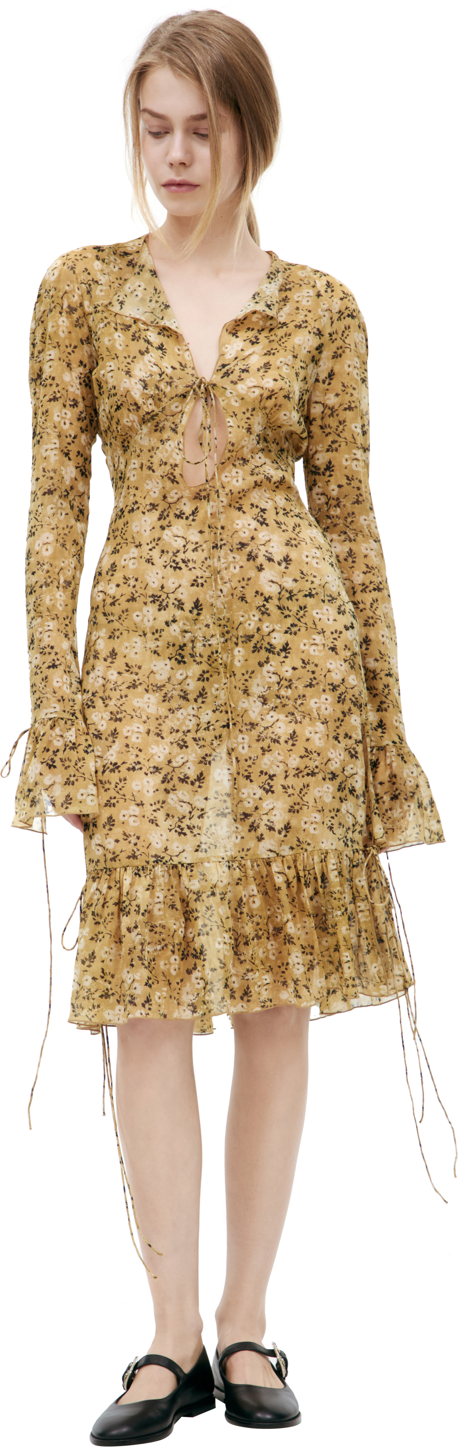 KNWLS Silk monoprint dress