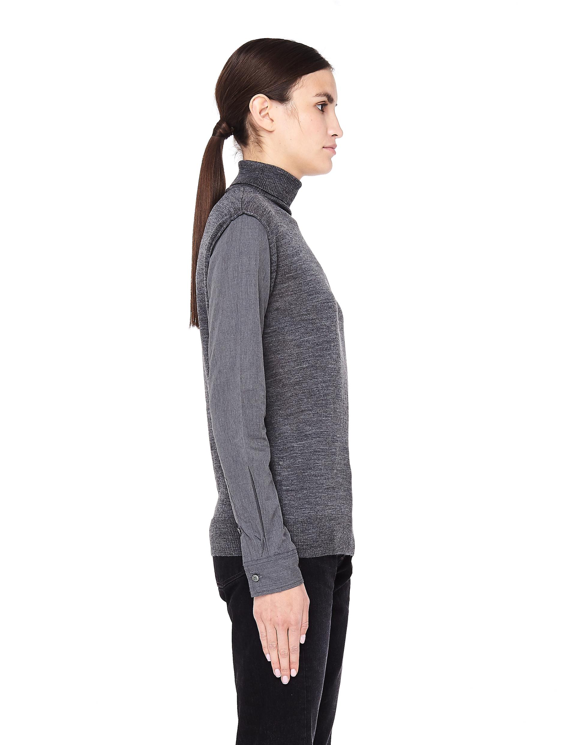Undercover Wool Sweater with Shirt Sleeves