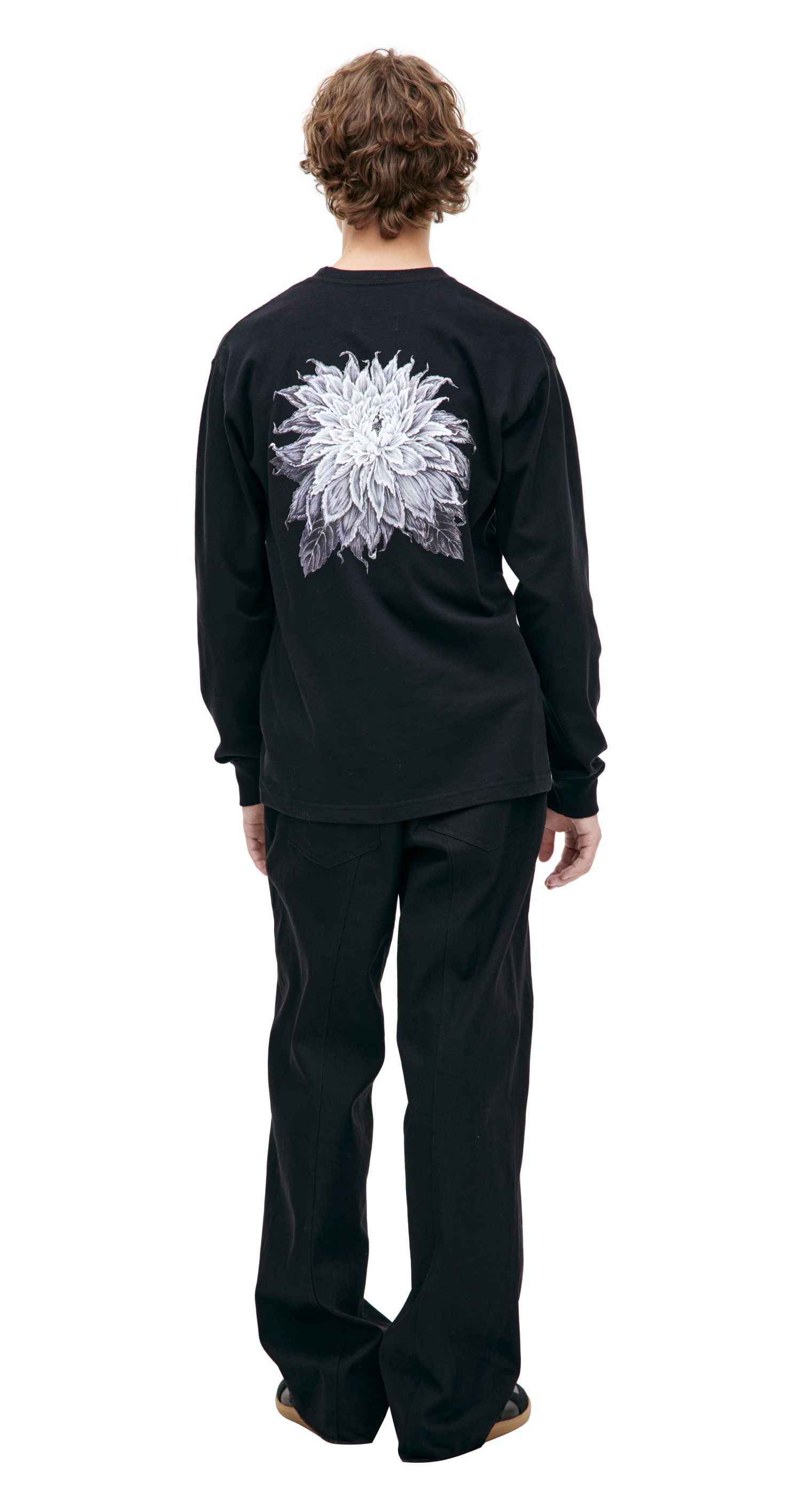 Yohji Yamamoto Black Printed Longsleeve