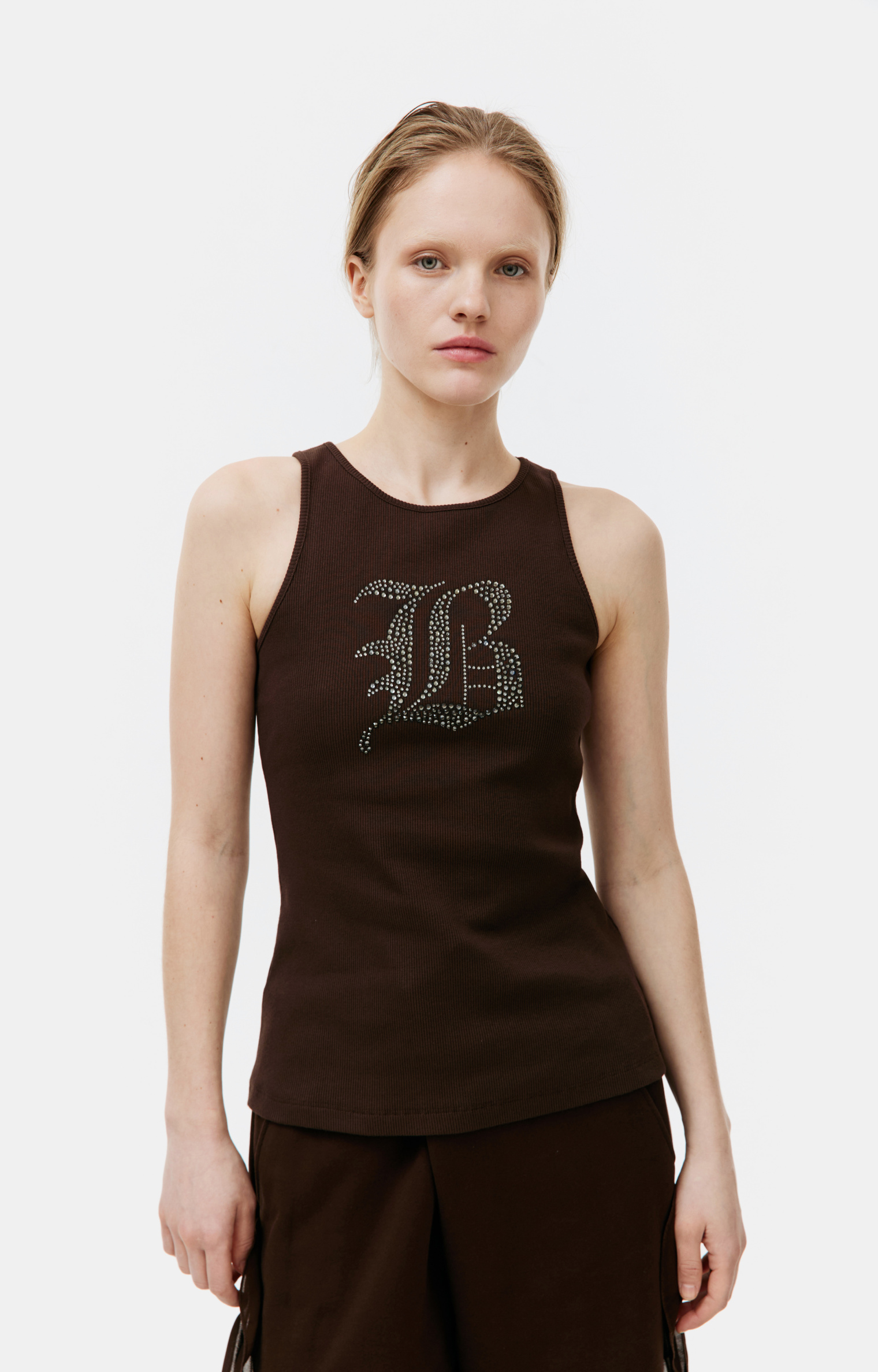 Blumarine Cotton graphic tank top