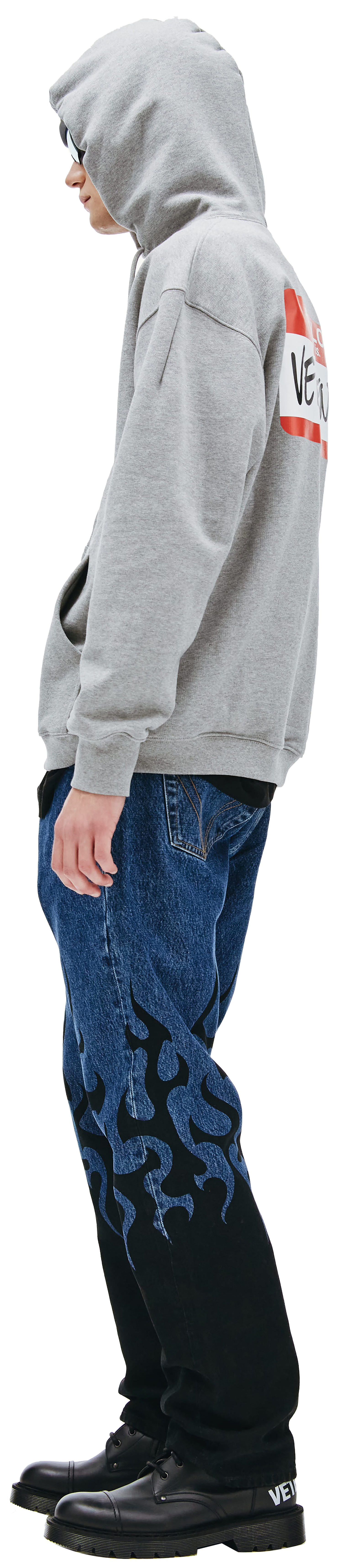 VETEMENTS Grey Logo hoodie