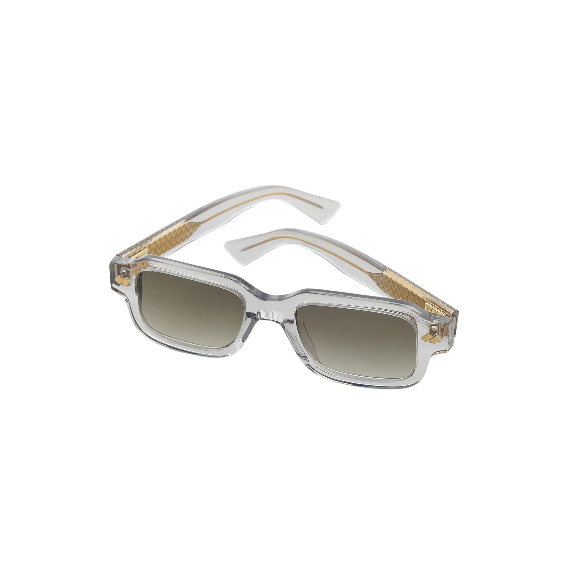 Bottega Veneta Intrecciato Rectangular Sunglasses