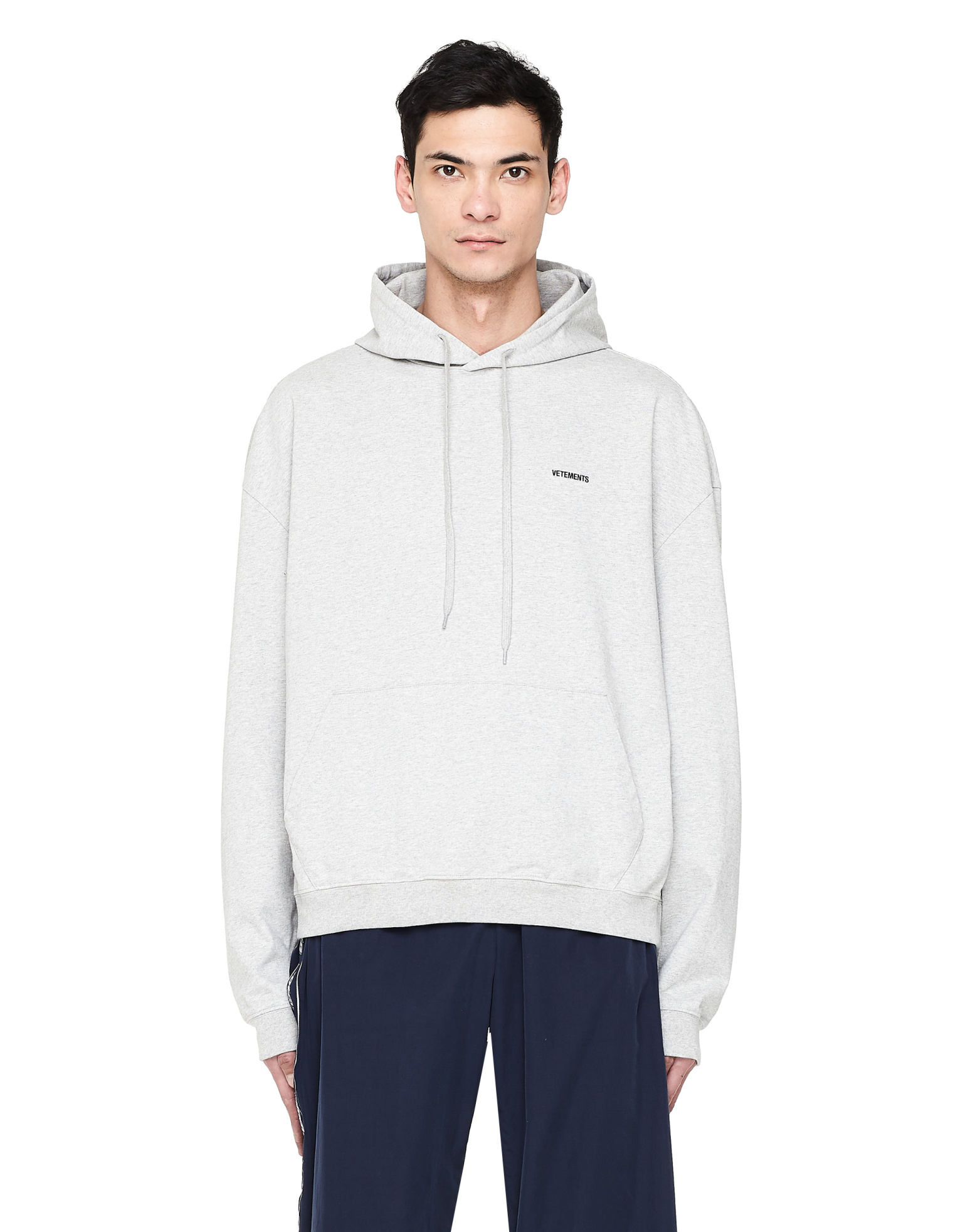 VETEMENTS Men\'s Basic Grey Hoodie