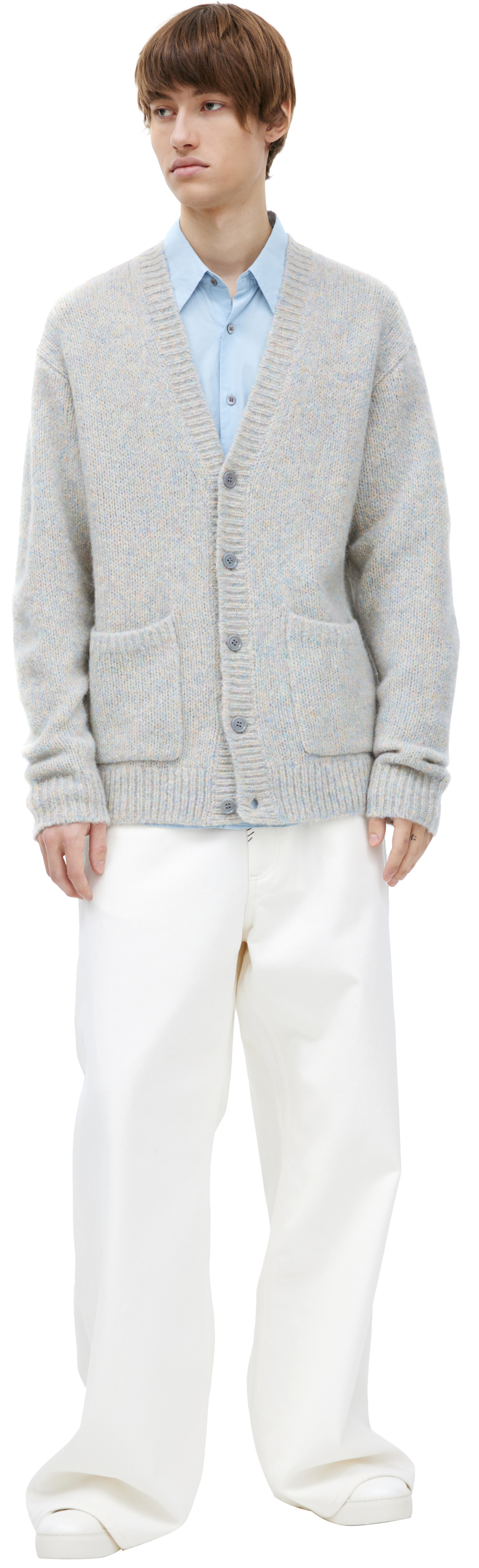 Dries Van Noten Combination wool cardigan