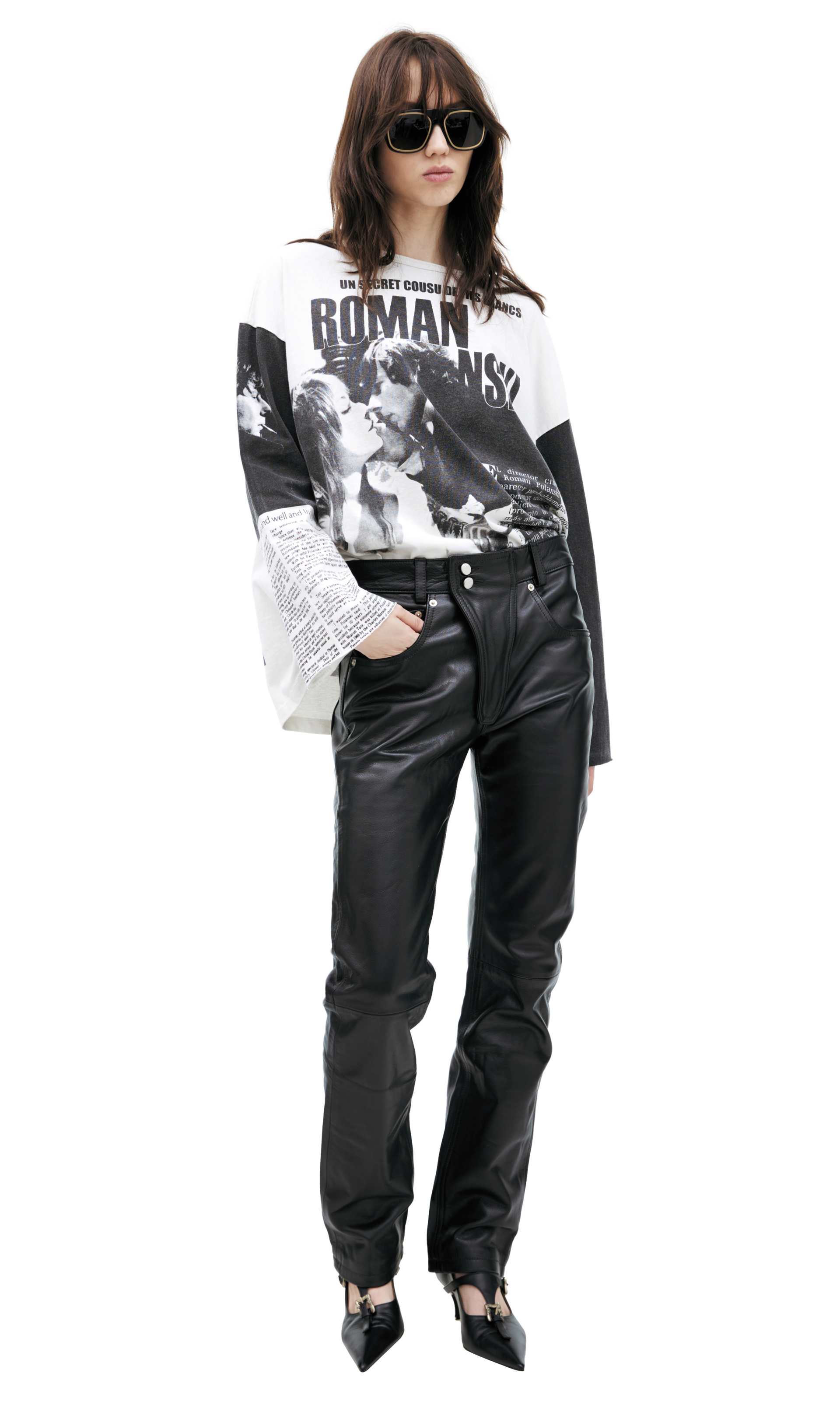 Enfants Riches Déprimés Black leather trousers