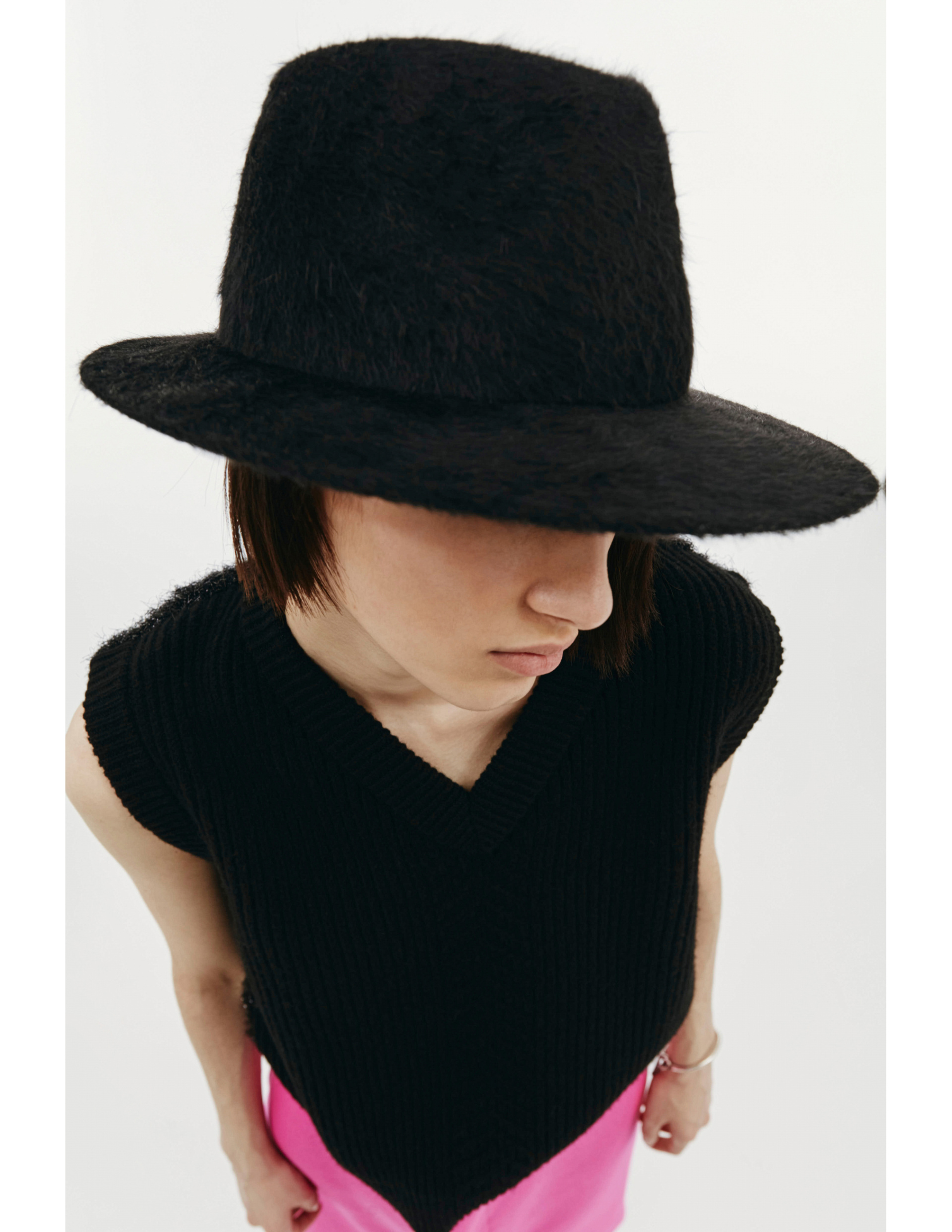 Ann Demeulemeester Black Fur Hat