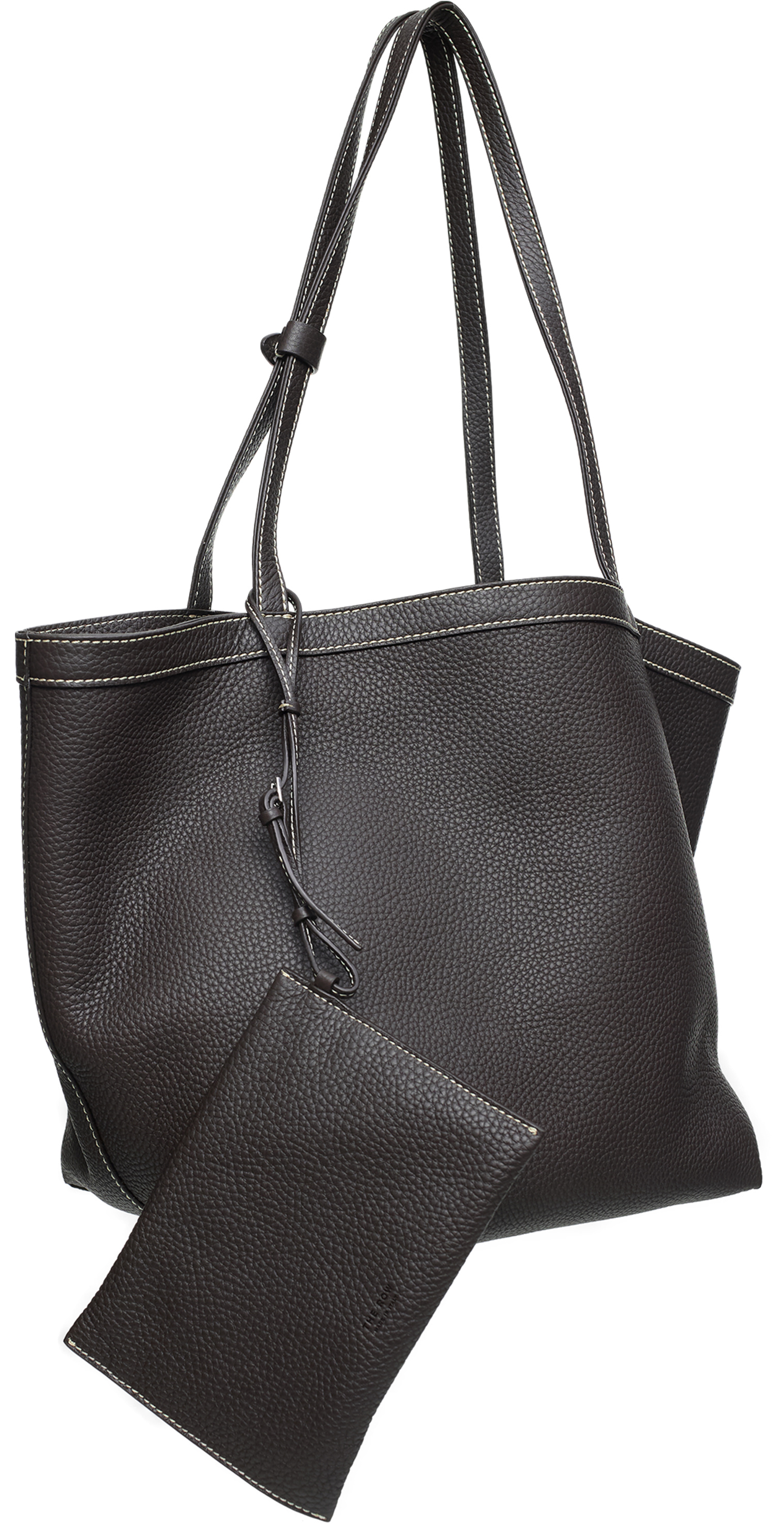 Buy The Row women brown park tote three stitch bag for $3,505