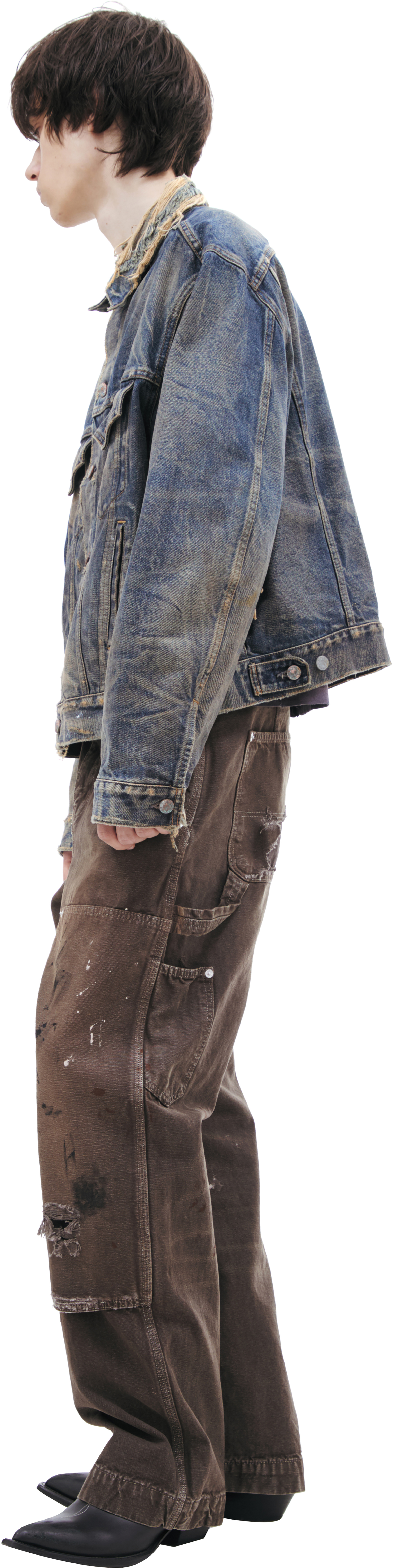 Enfants Riches Déprimés A distressed button-up jacket