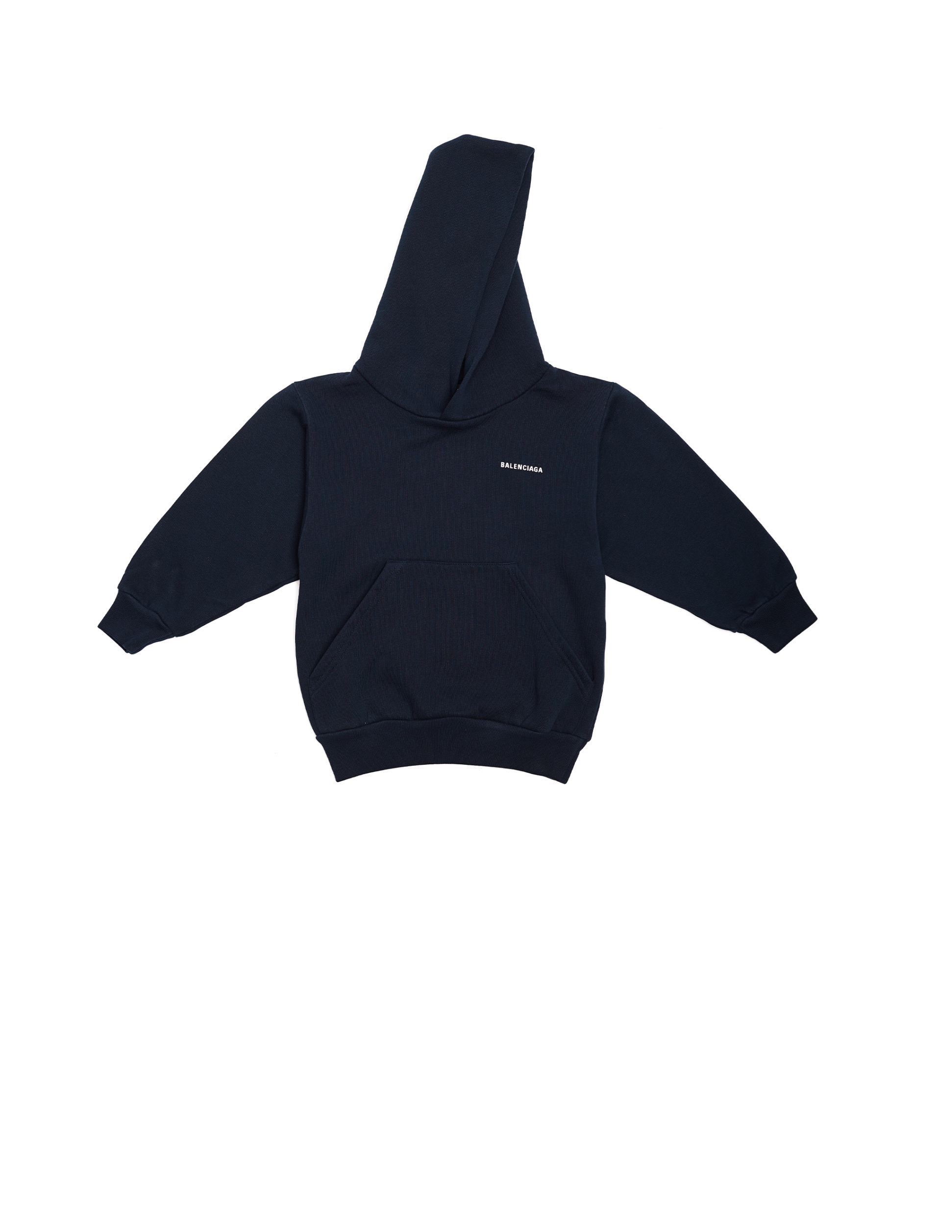 Balenciaga Kids Navy Blue Cotton Hoodie