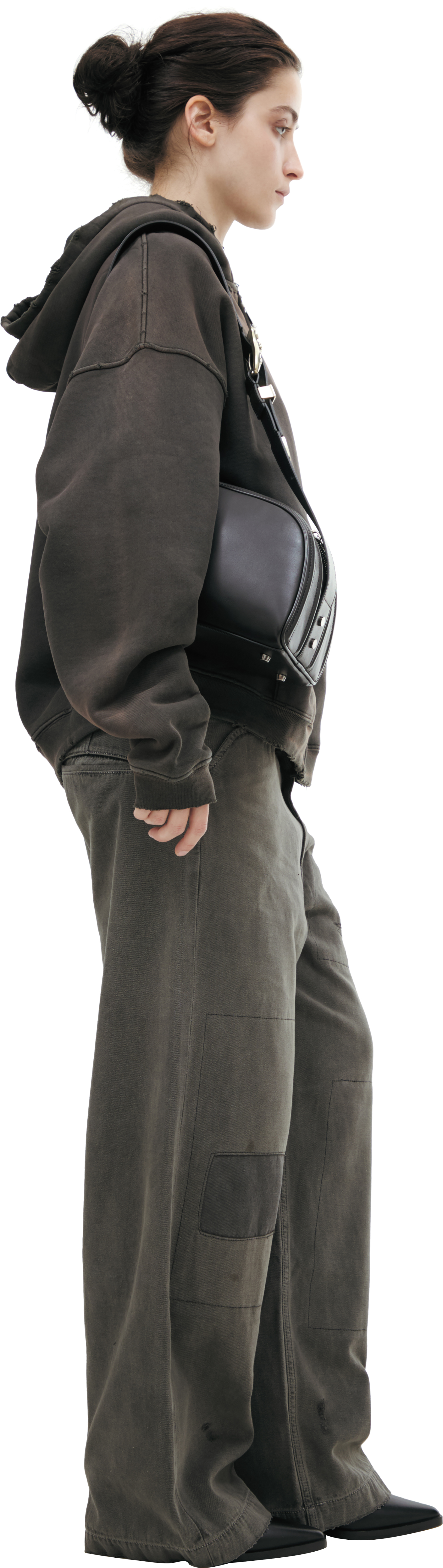 Enfants Riches Déprimés Dark grеy hoodie with distressed details