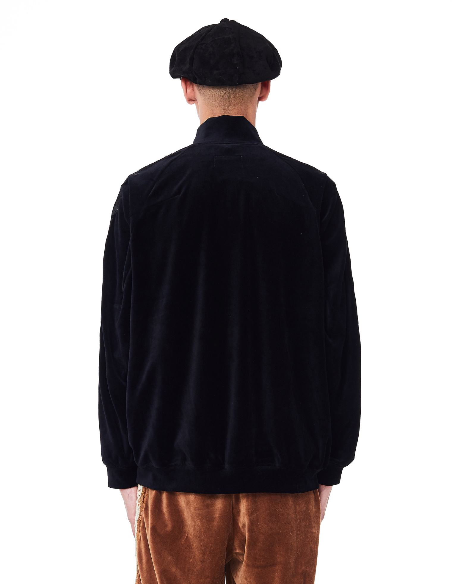 Doublet Black Embroidered Velour Track Jacket