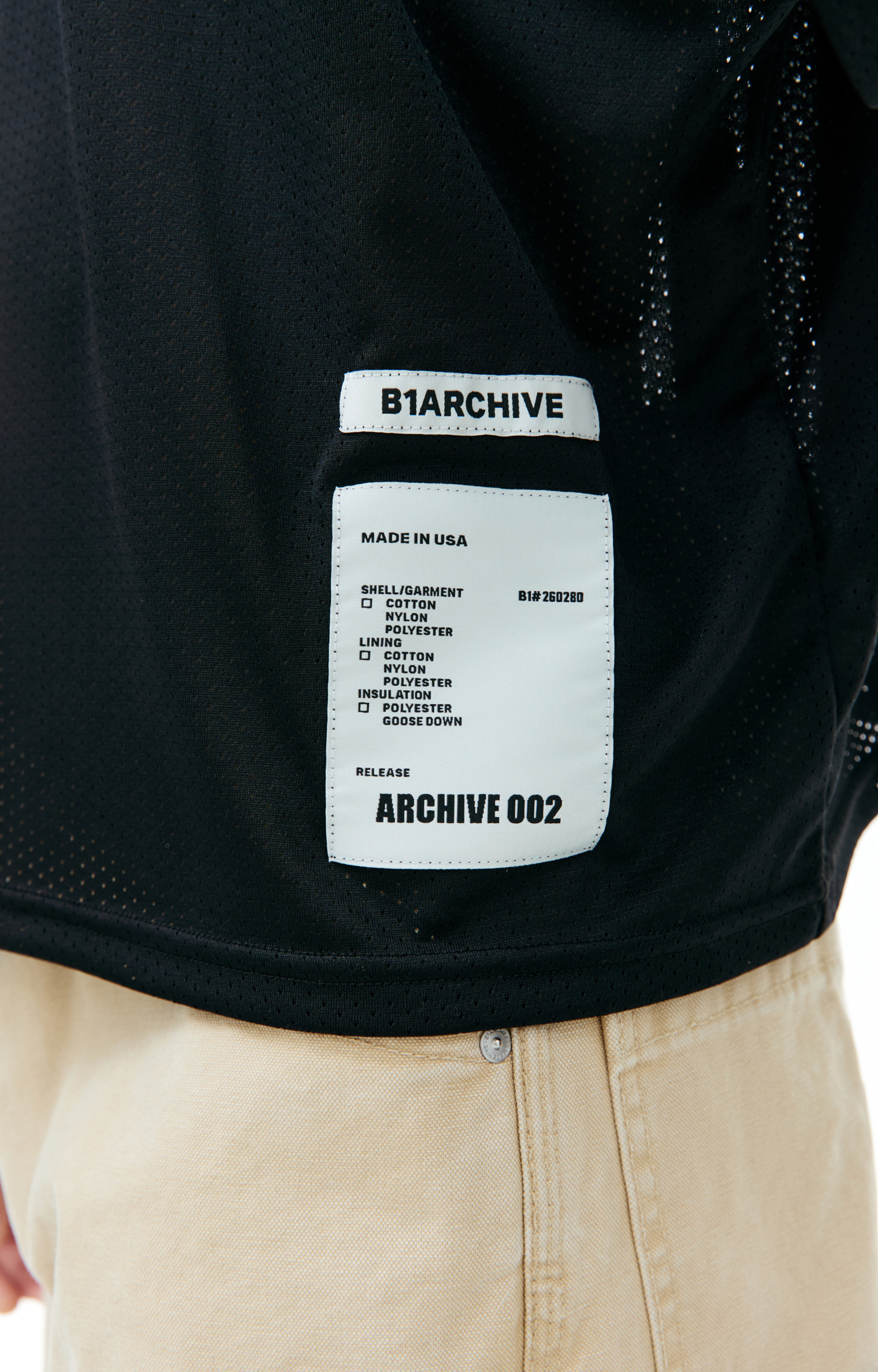 B1ARCHIVE Black football t-shirt