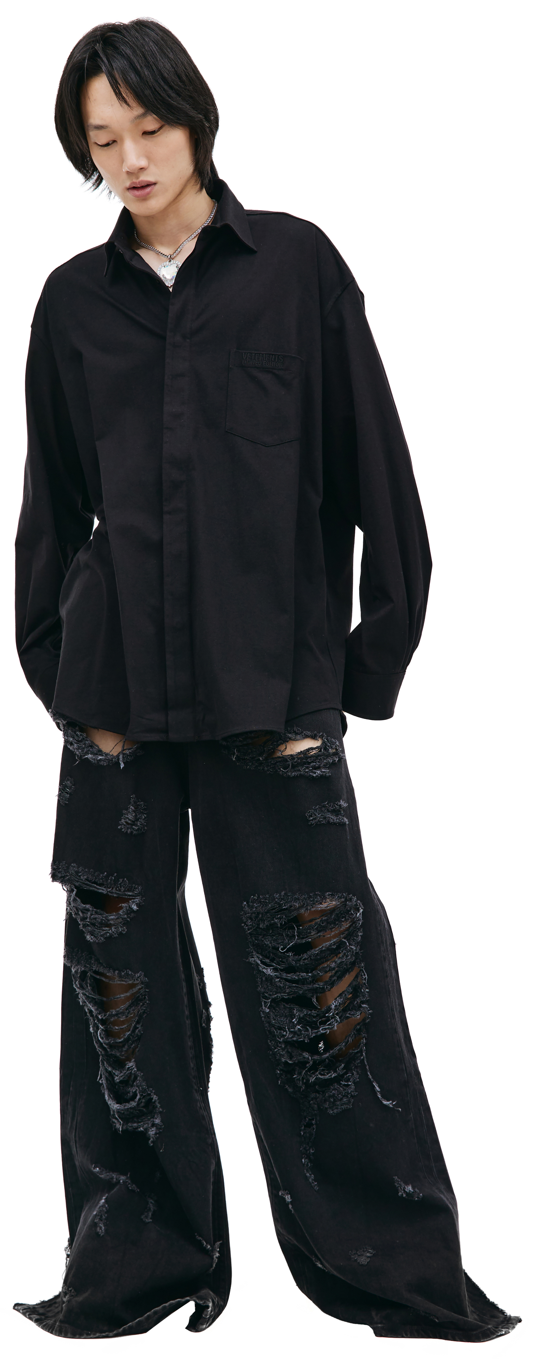 VETEMENTS Black oversized shirt