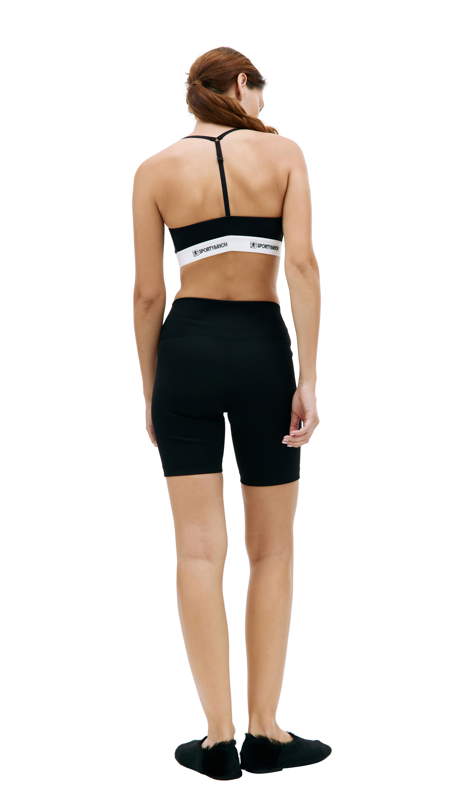 SPORTY & RICH Logo biker shorts